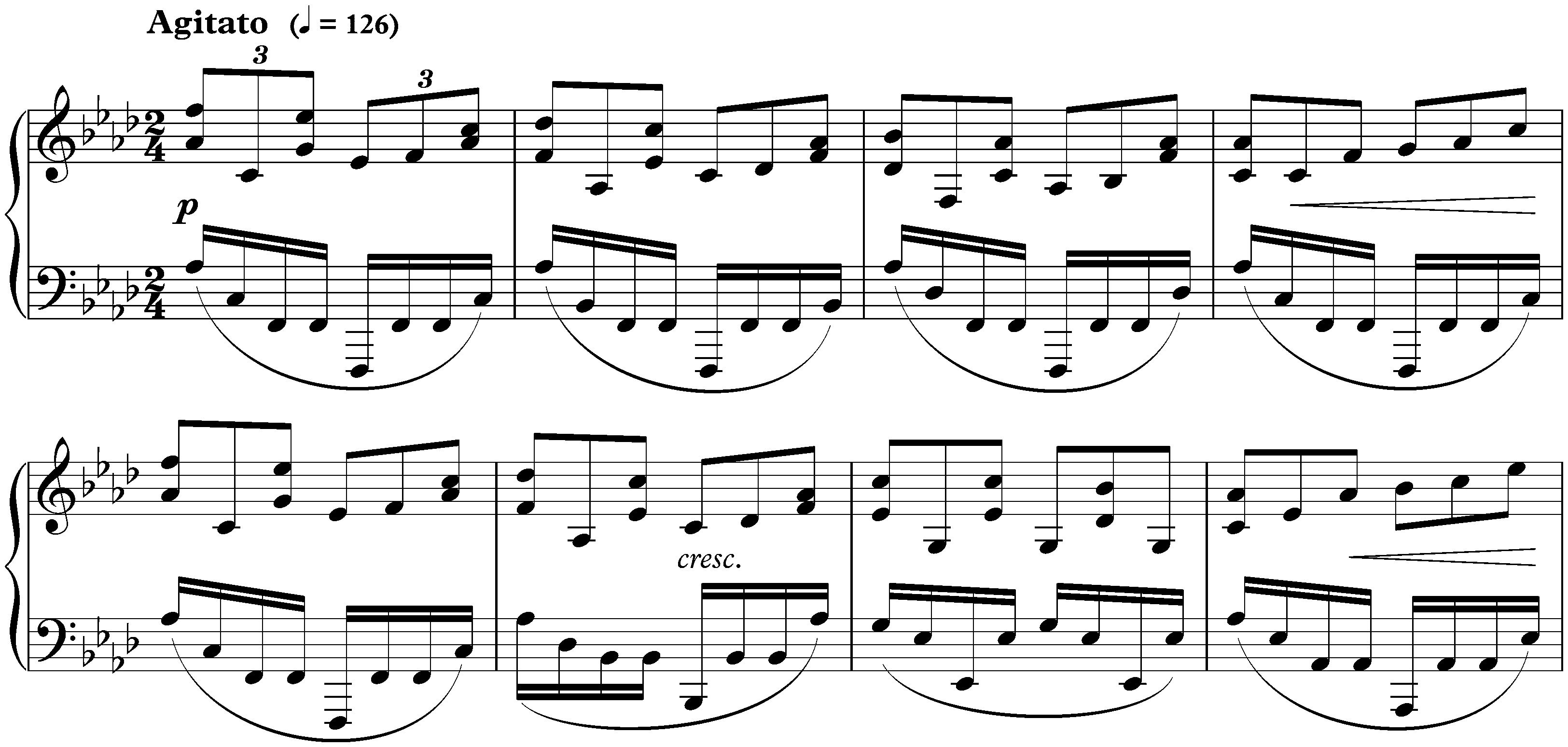 Huit Études, op. 42; 7. F minor