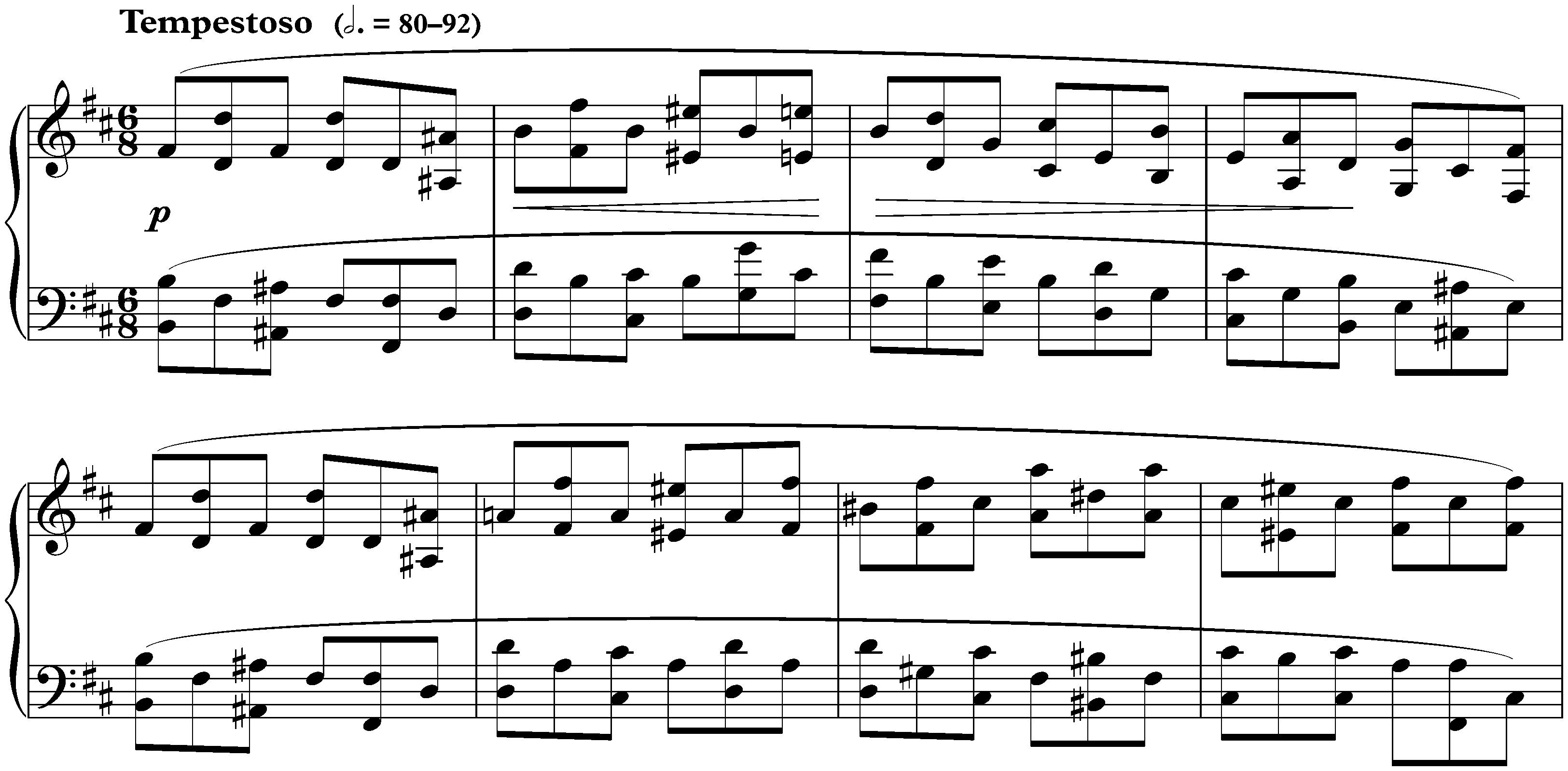 Douze Études, op. 8; 3. B minor