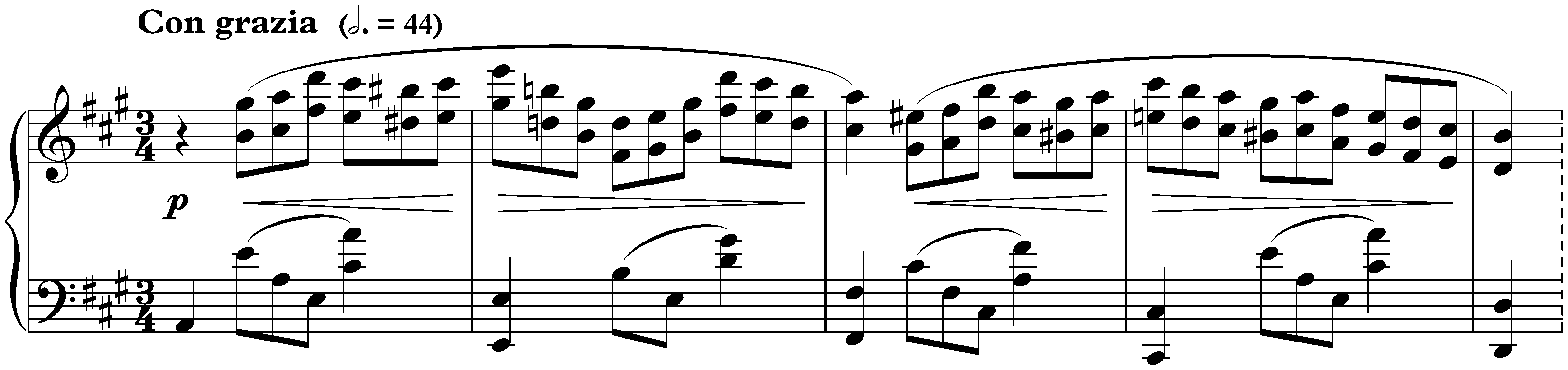 Douze Études, op. 8; 6. A major