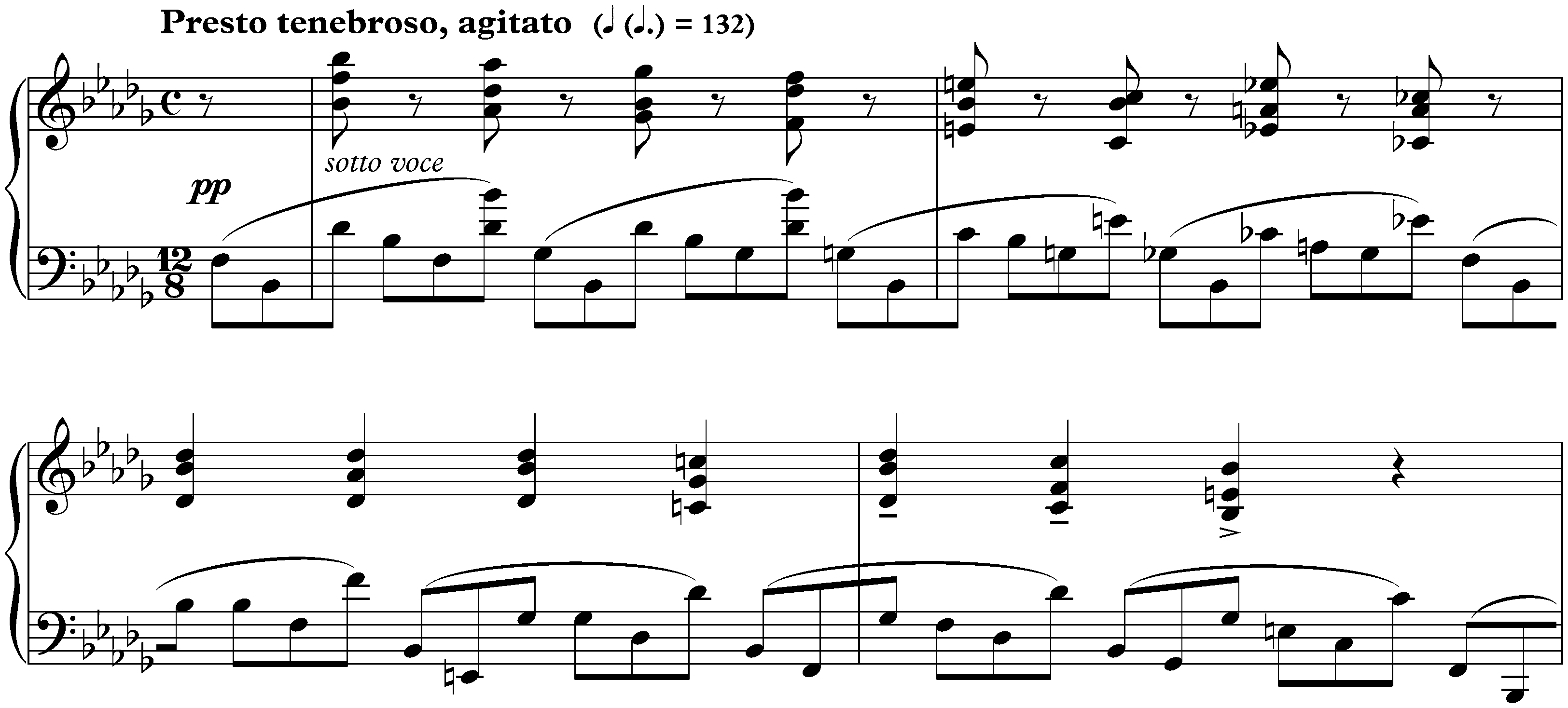 Douze Études, op. 8; 7. B-flat minor