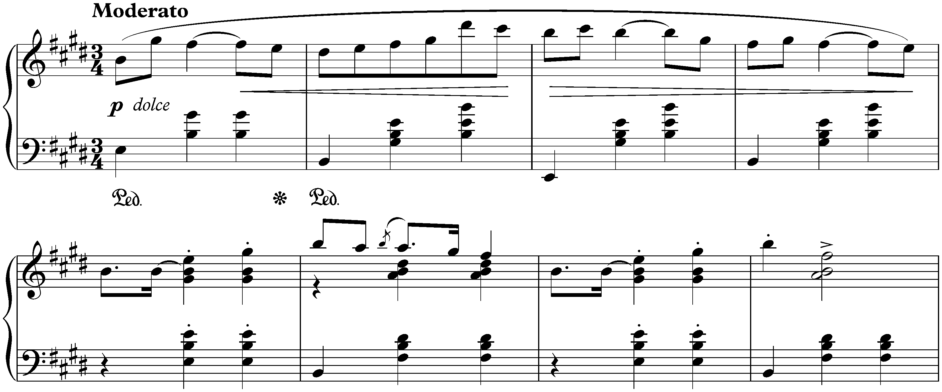 Dix Mazurkas, op. 3; 4. E major
