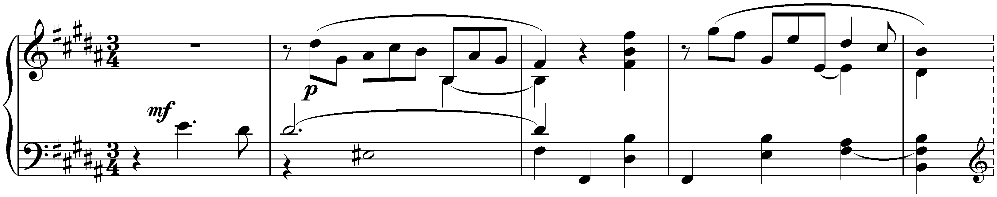 Trois Morceaux, op. 2; 2. Prélude in B major