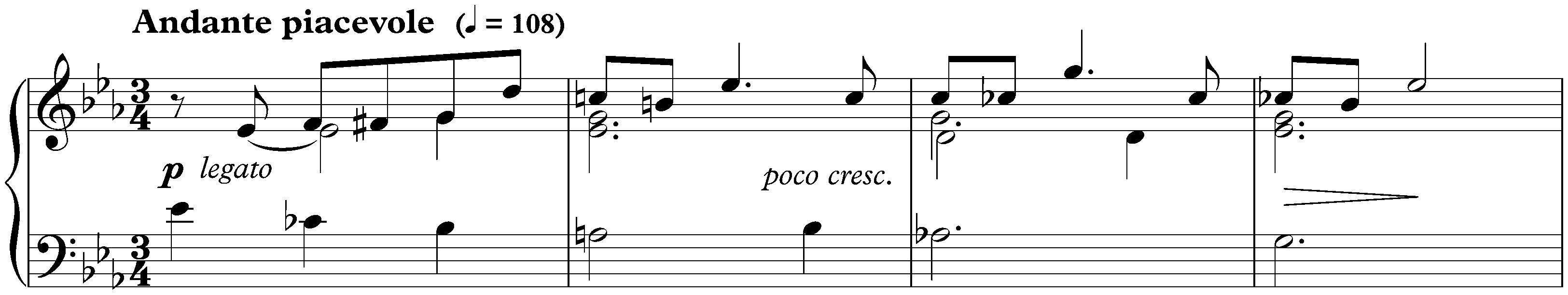 Trois Morceaux, op. 45; 1. Feuillet d’album in E-flat major
