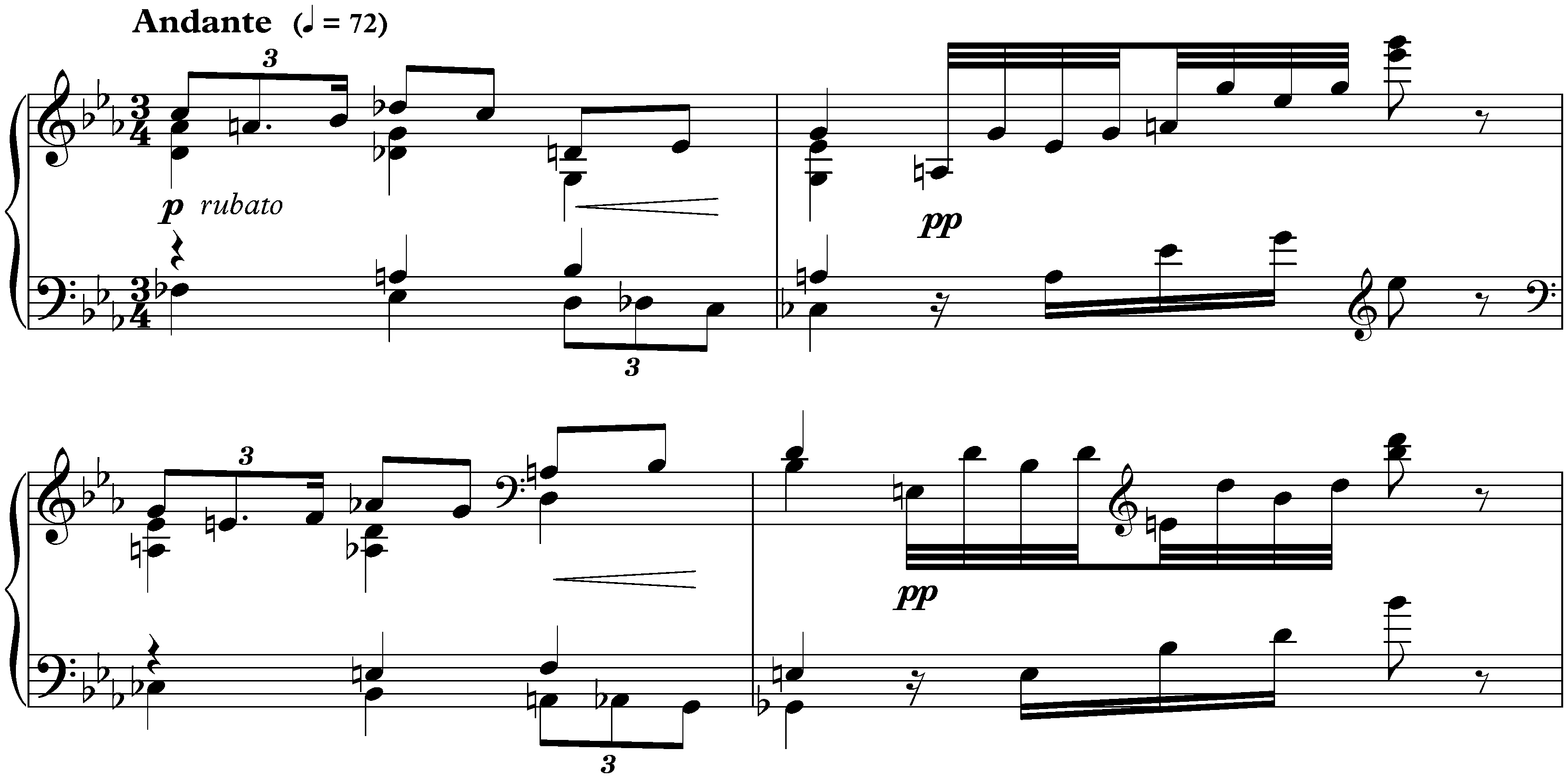Trois Morceaux, op. 45; 3. Prélude in E-flat major