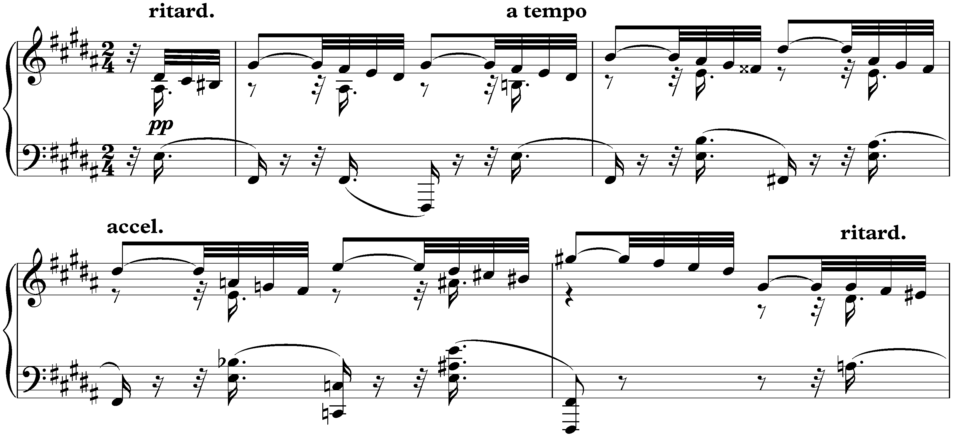 Quatre Morceaux, op. 51; 3. Poème ailé