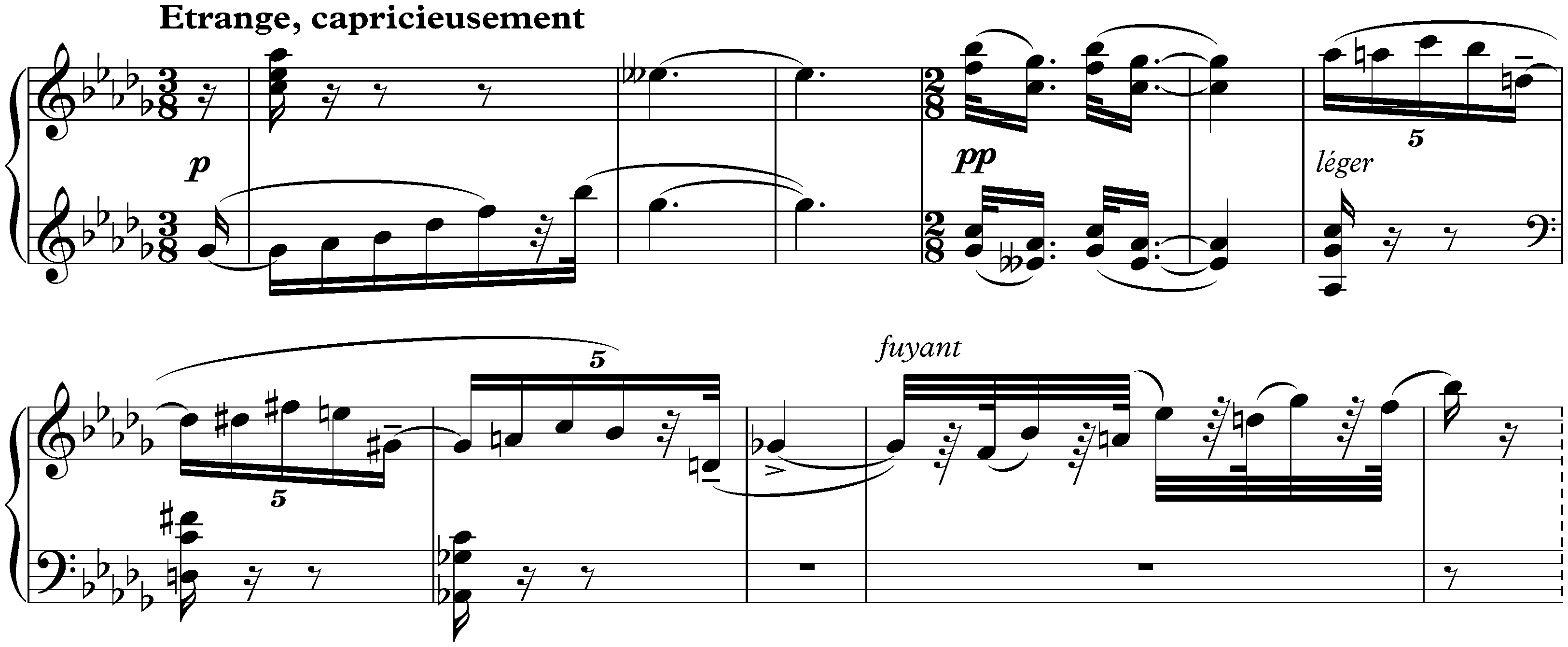 Trois Morceaux, op. 52; 2. Enigme