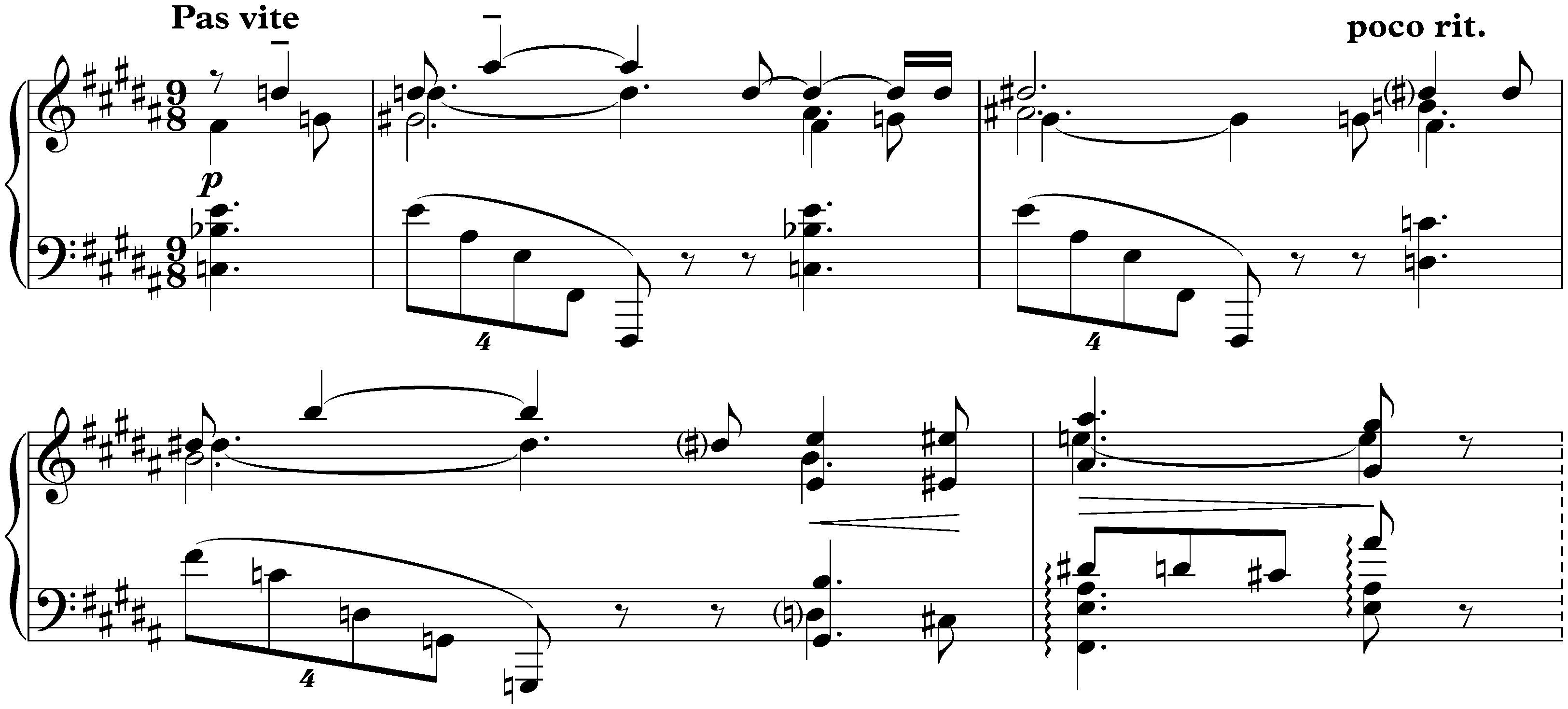 Trois Morceaux, op. 52; 3. Poème languide