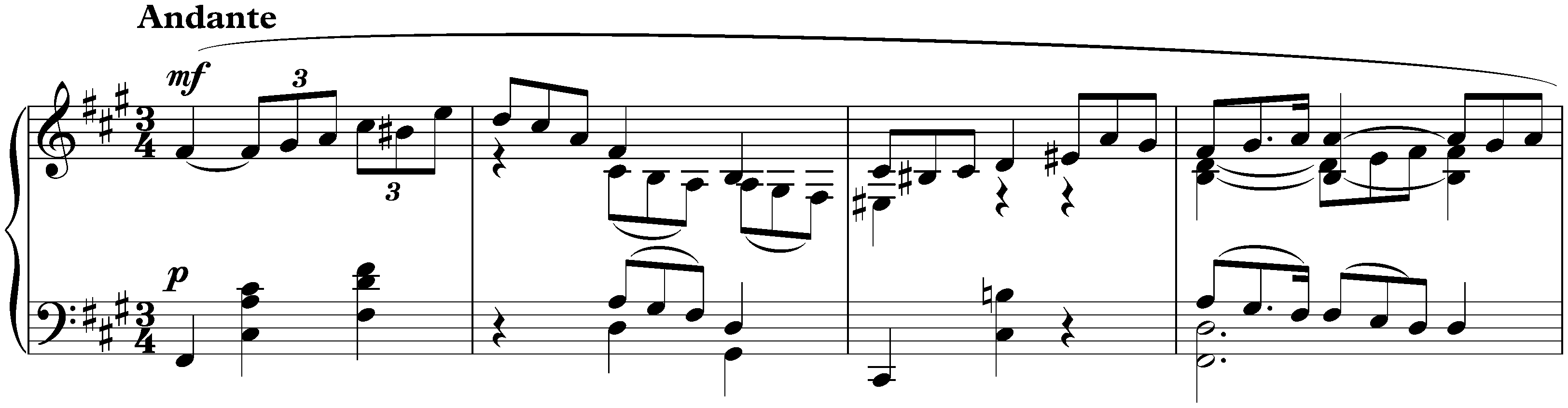 Deux Nocturnes, op. 5; 1. F-sharp minor