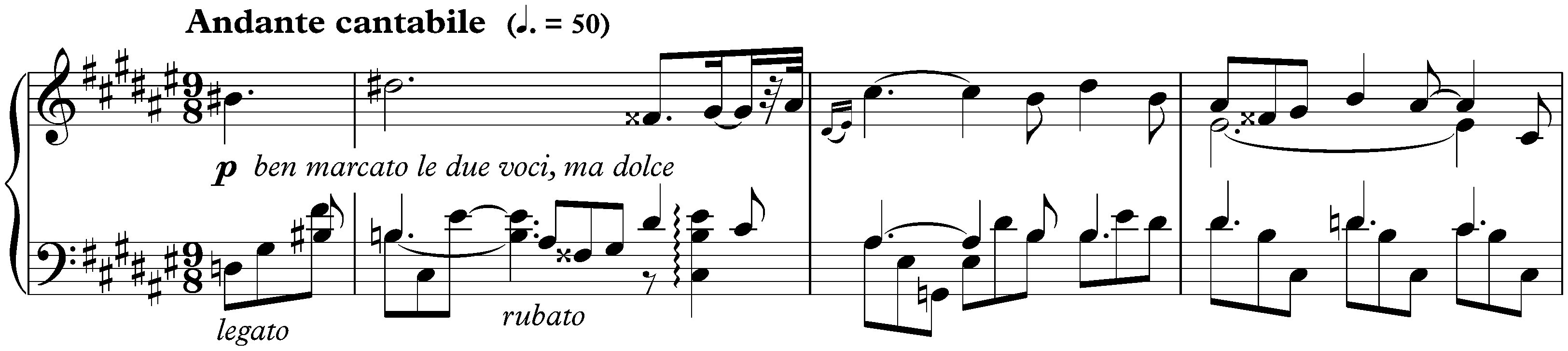 Deux Poèmes, op. 32; 1. F-sharp major