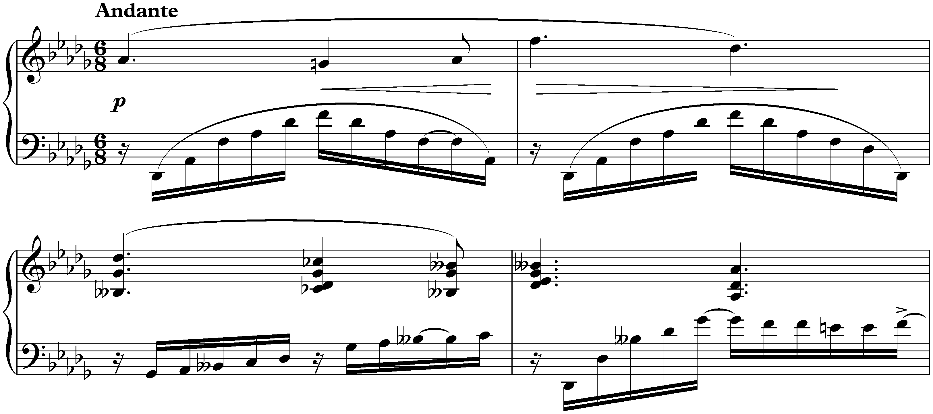 Prélude et nocturne, op. 9; 2. Nocturne in D-flat major