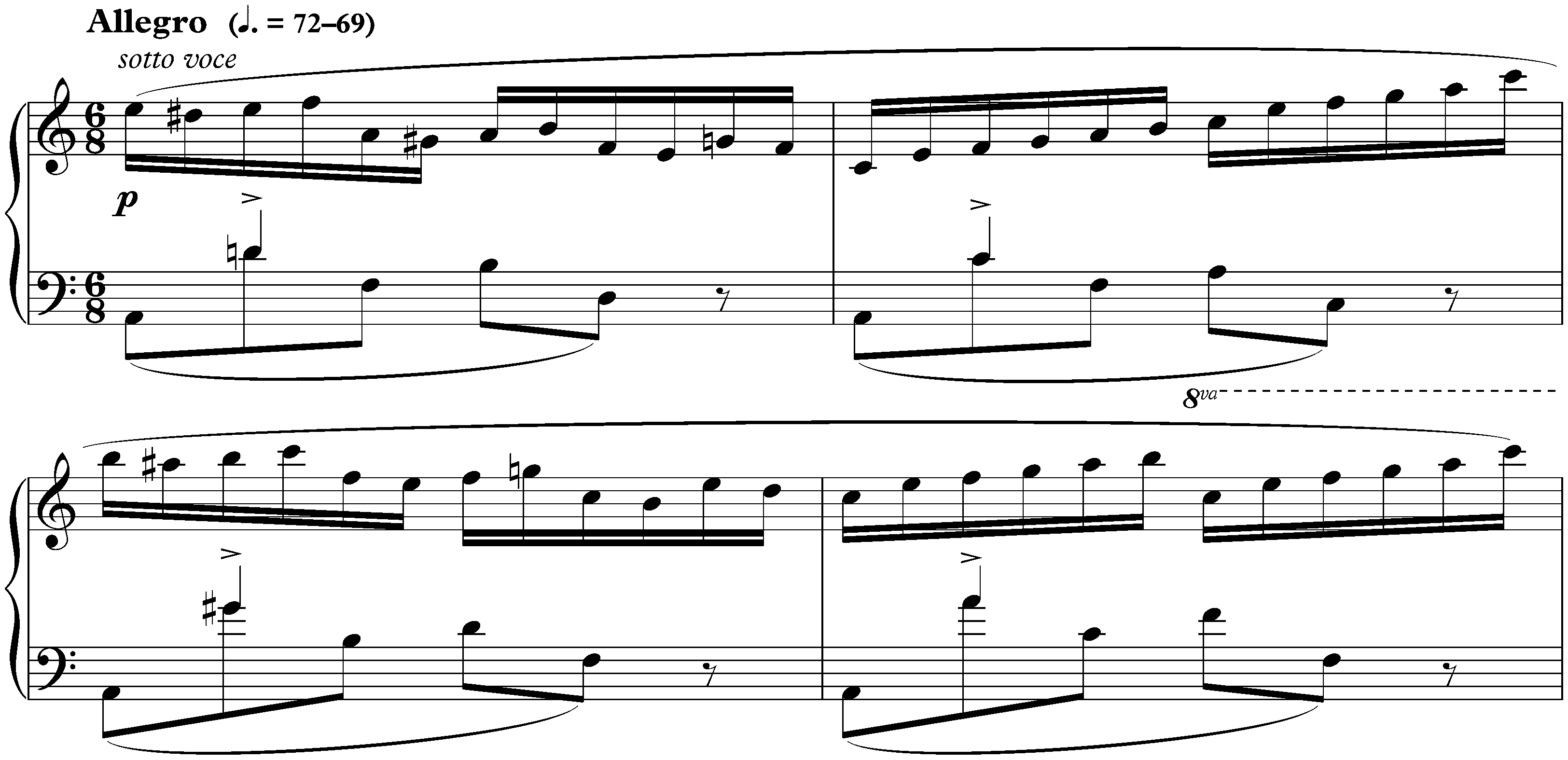 Six Préludes, op. 13; 2. A minor