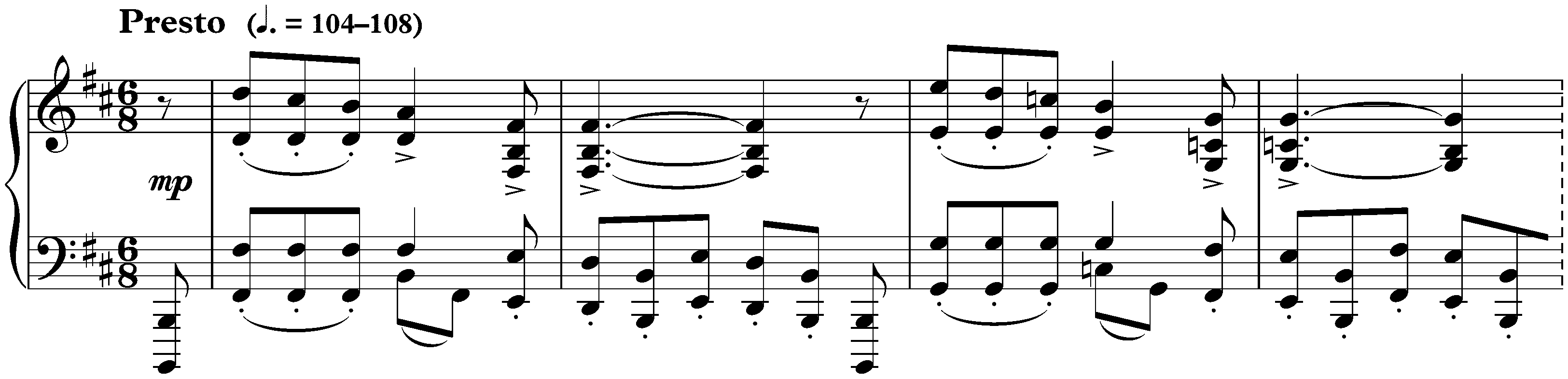 Six Préludes, op. 13; 6. B minor