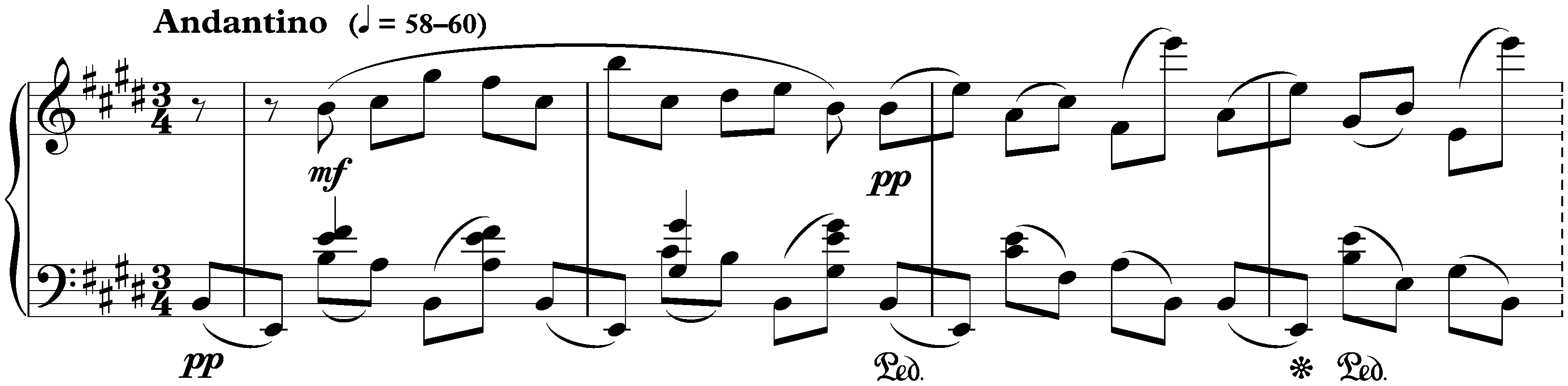 Cinq Préludes, op. 15; 4. E major