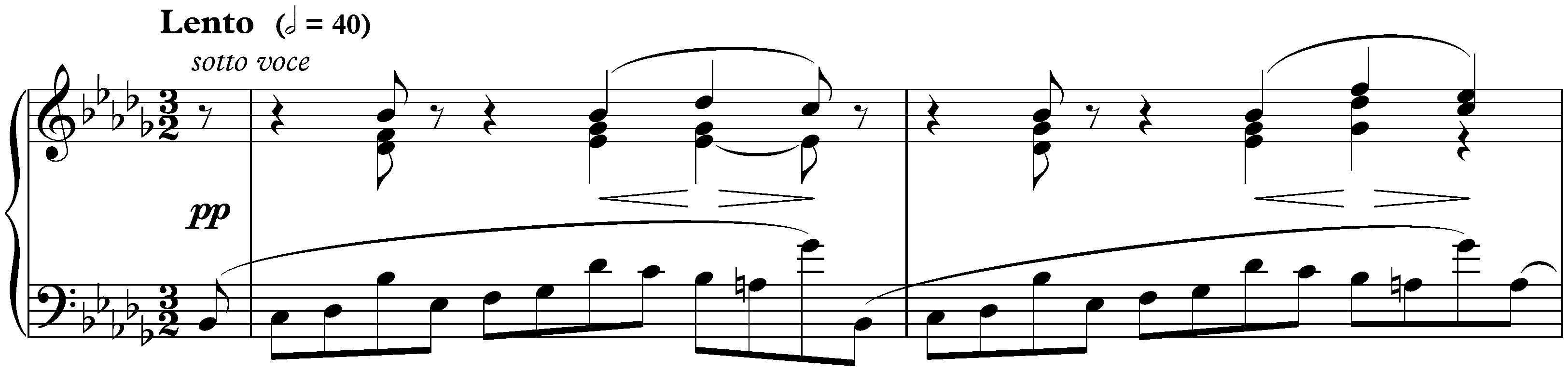Sept Préludes, op. 17; 4. B-flat minor