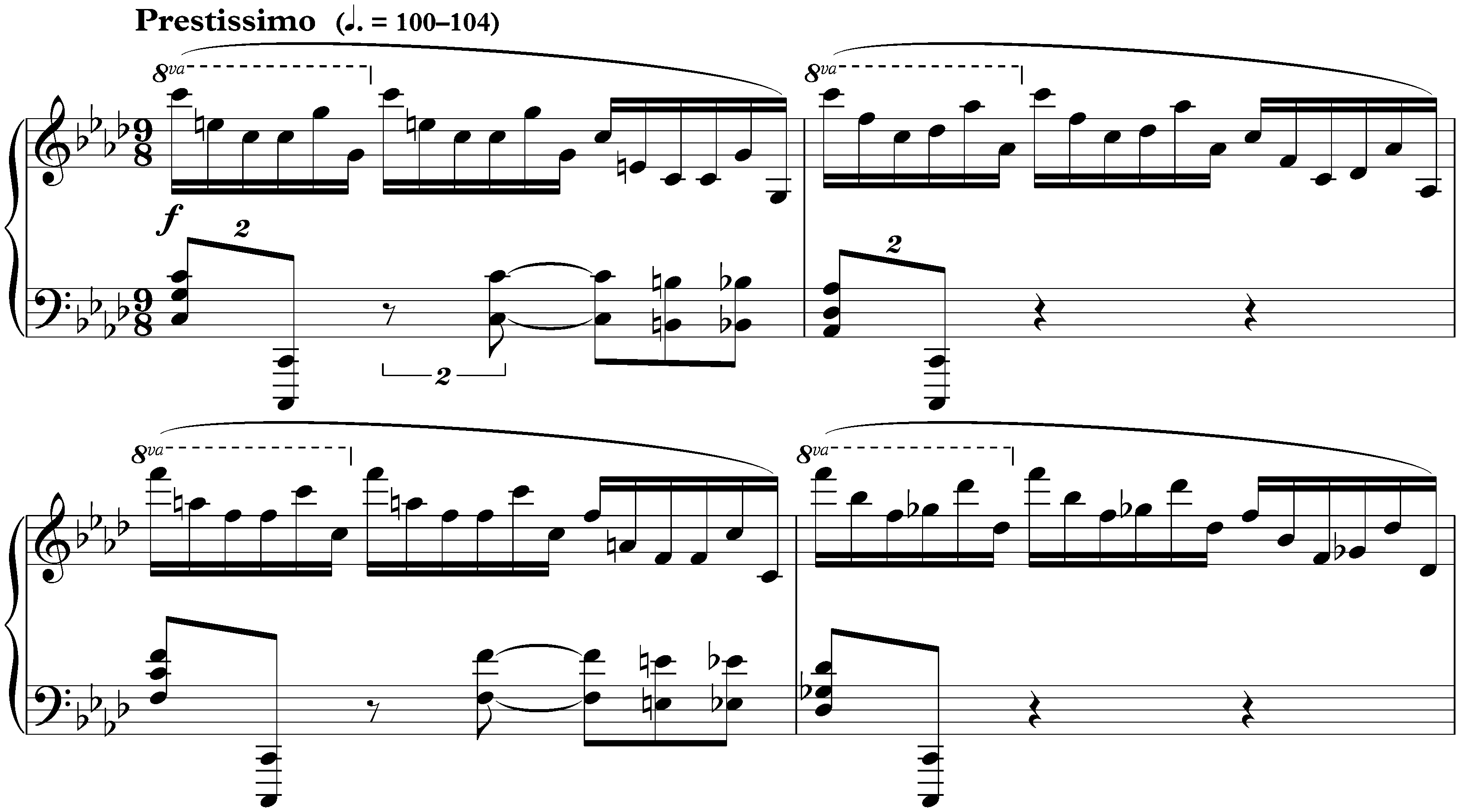 Sept Préludes, op. 17; 5. F minor