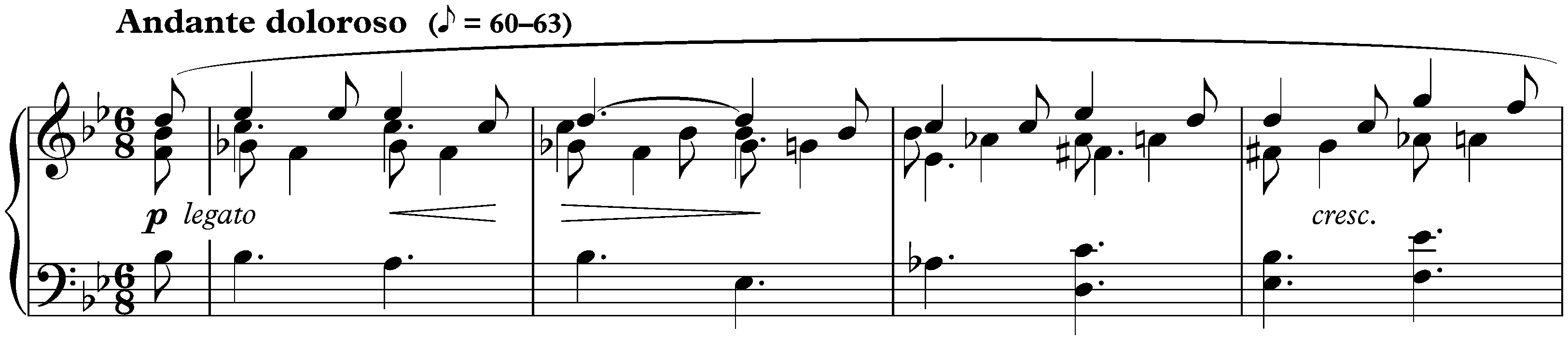 Sept Préludes, op. 17; 6. B-flat major