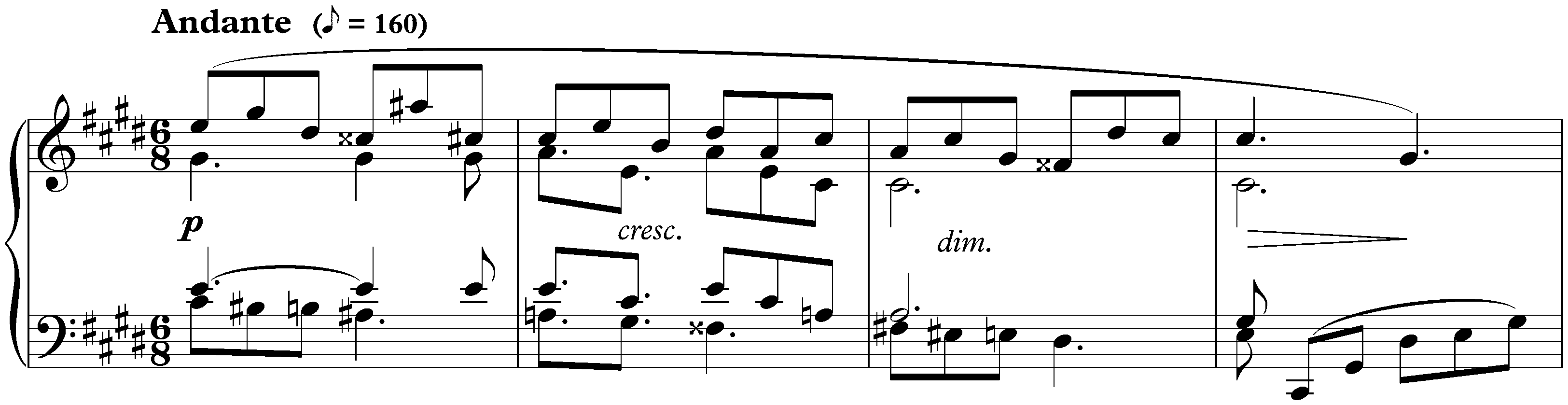 Quatre Préludes, op. 22; 2. C-sharp minor