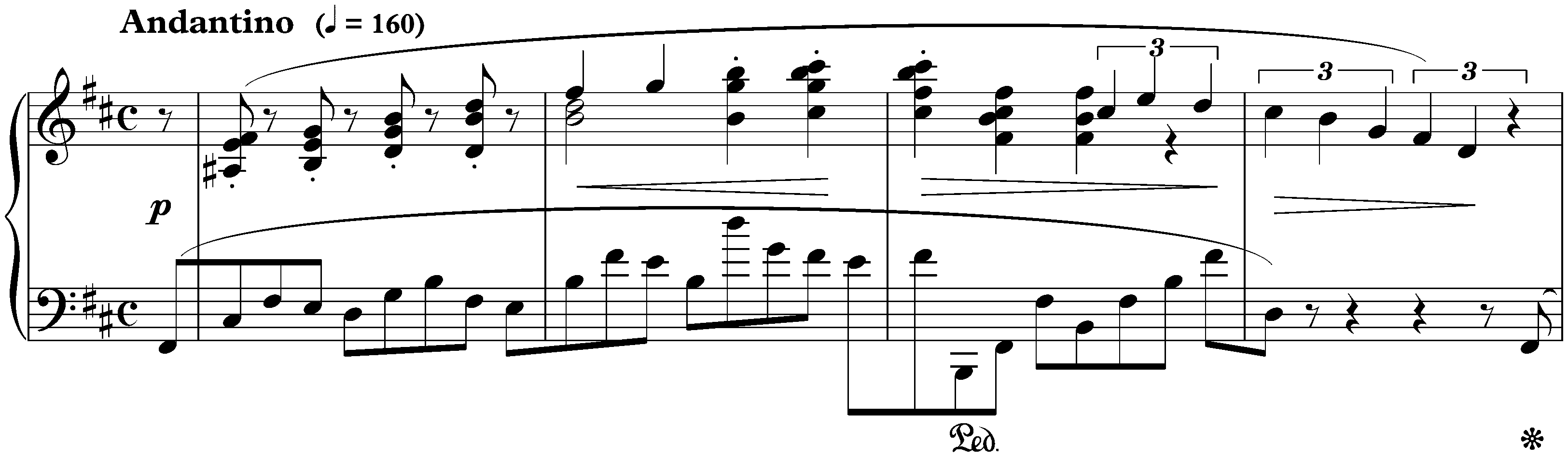 Quatre Préludes, op. 22; 4. B minor