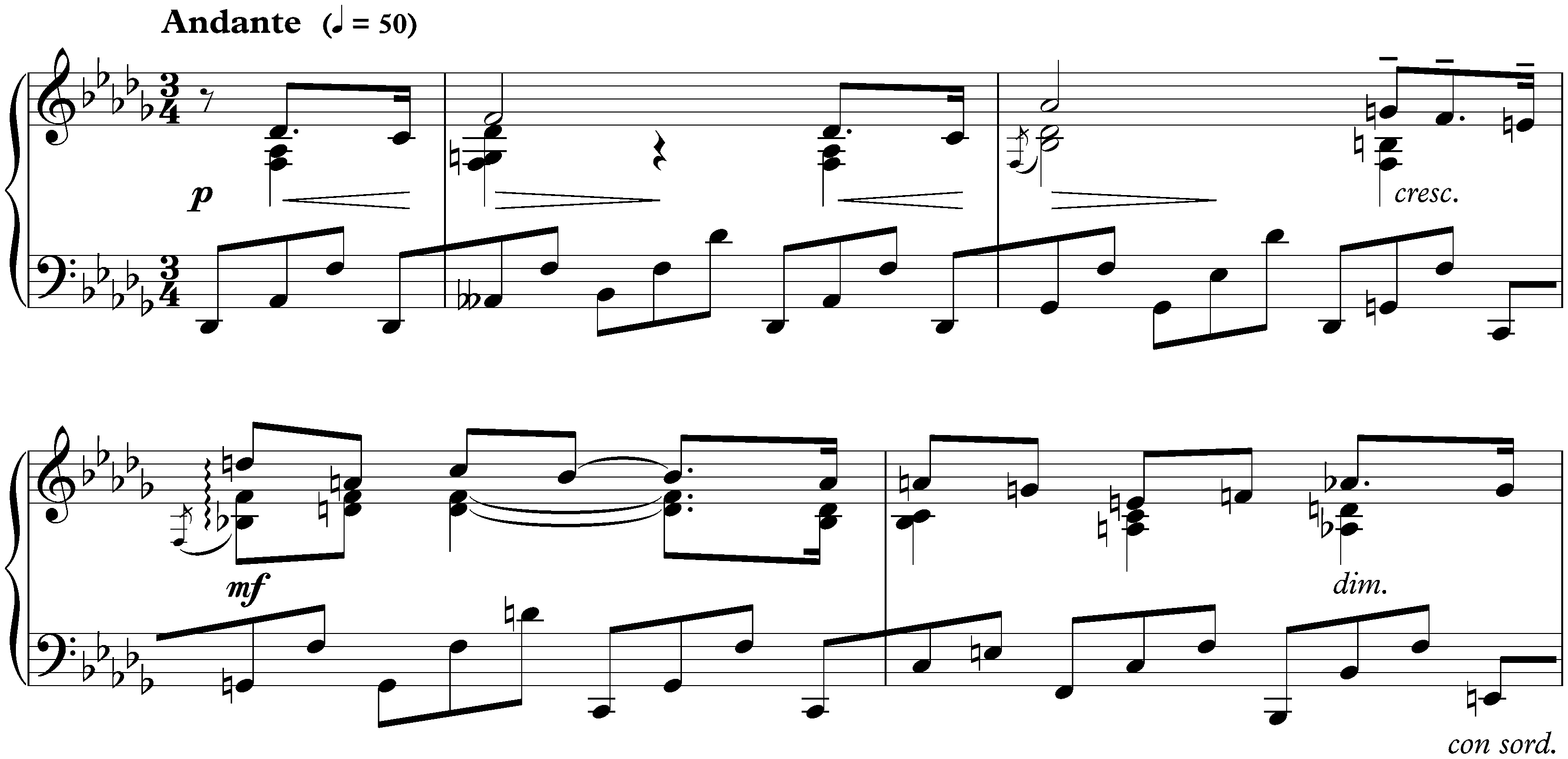 Quatre Préludes, op. 31; 1. D-flat major/C major