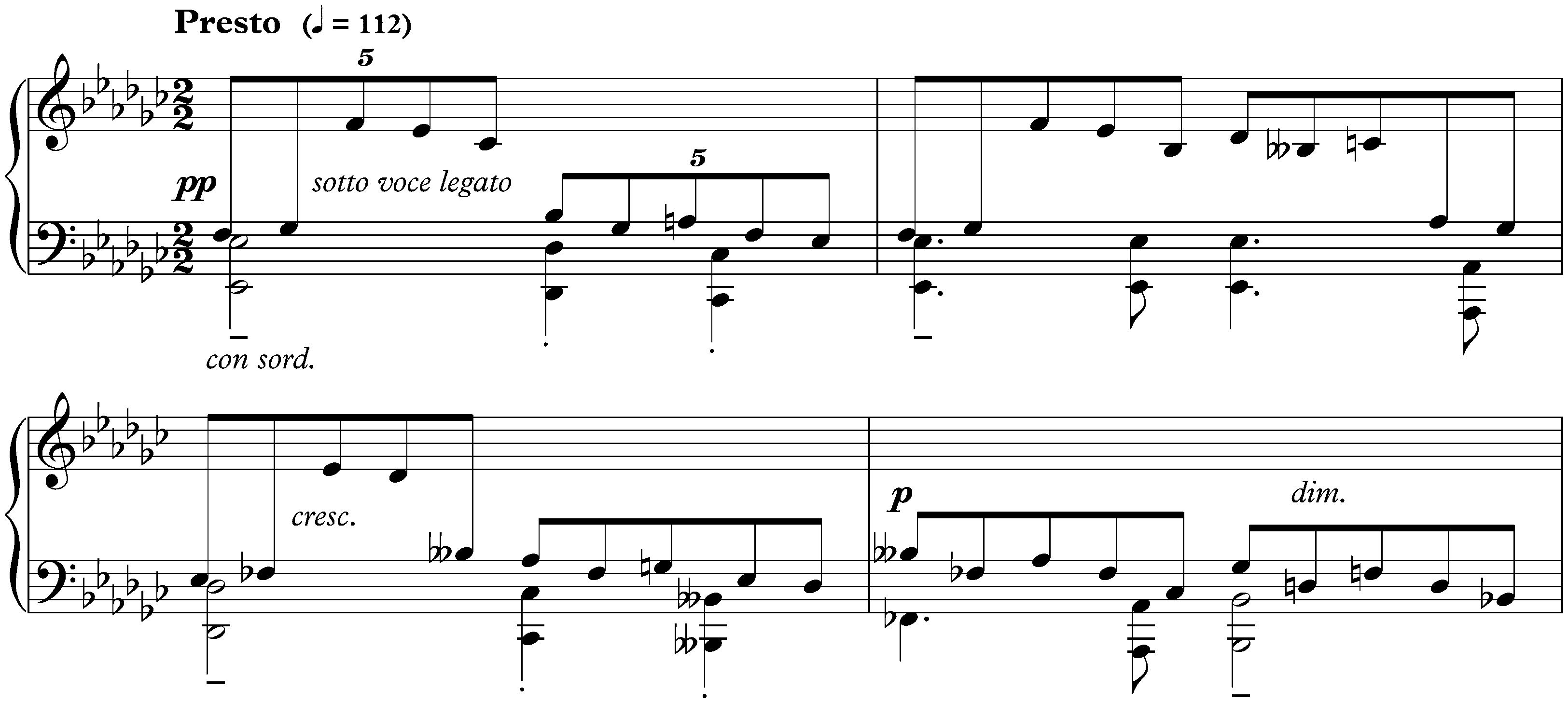 Quatre Préludes, op. 31; 3. E-flat minor