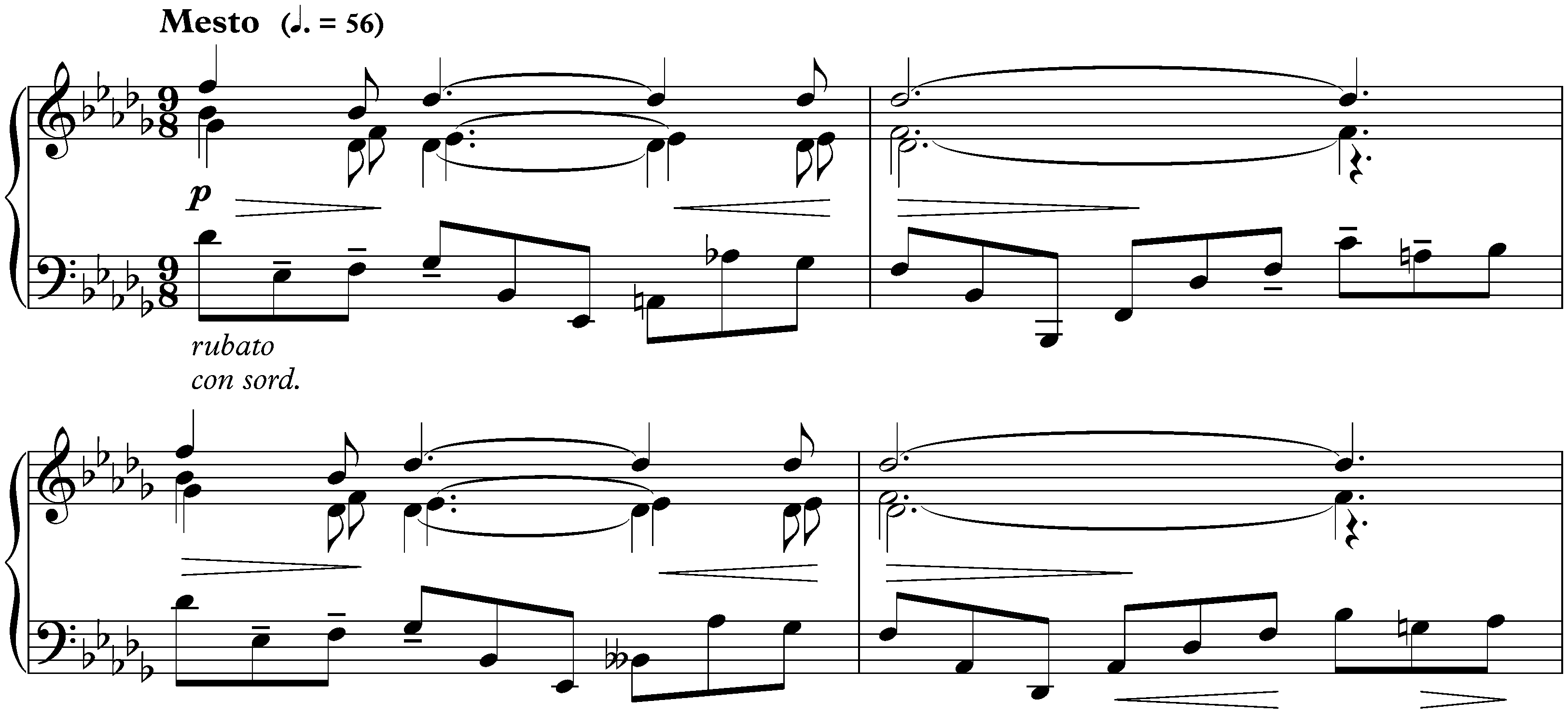 Quatre Préludes, op. 37; 1. B-flat minor
