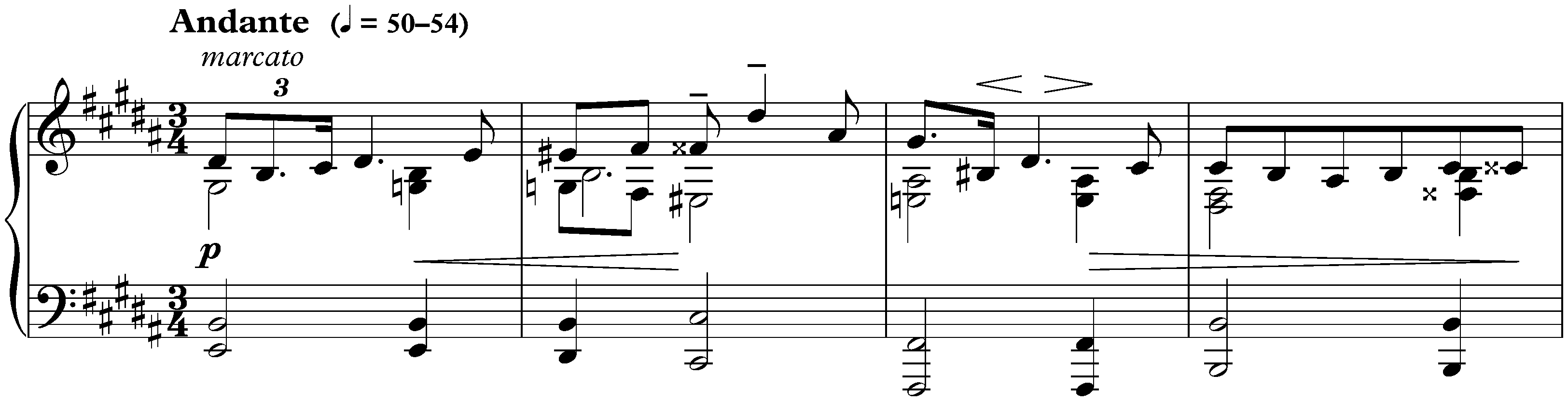 Quatre Préludes, op. 37; 3. B major