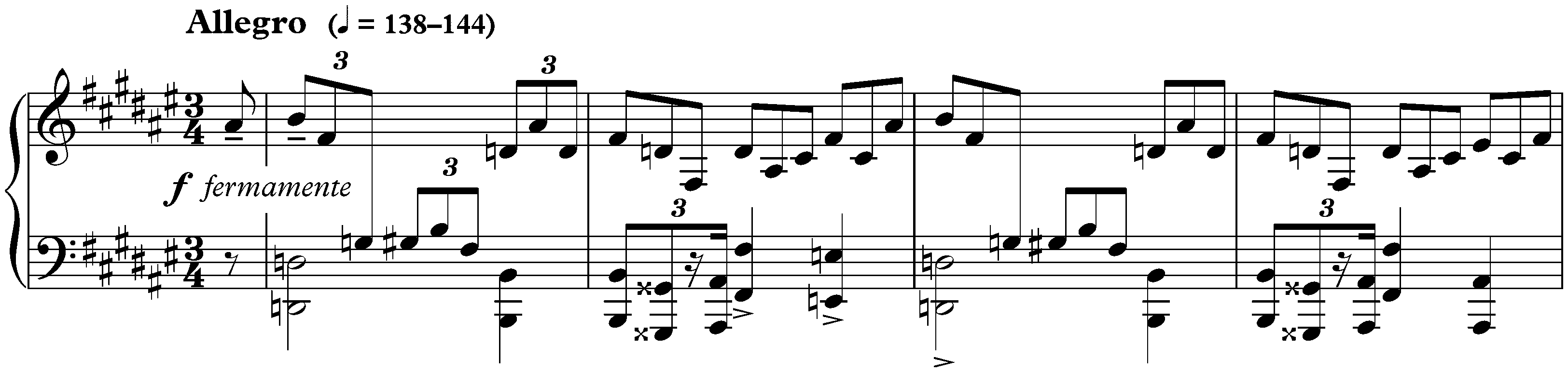 Quatre Préludes, op. 39; 1. F-sharp major