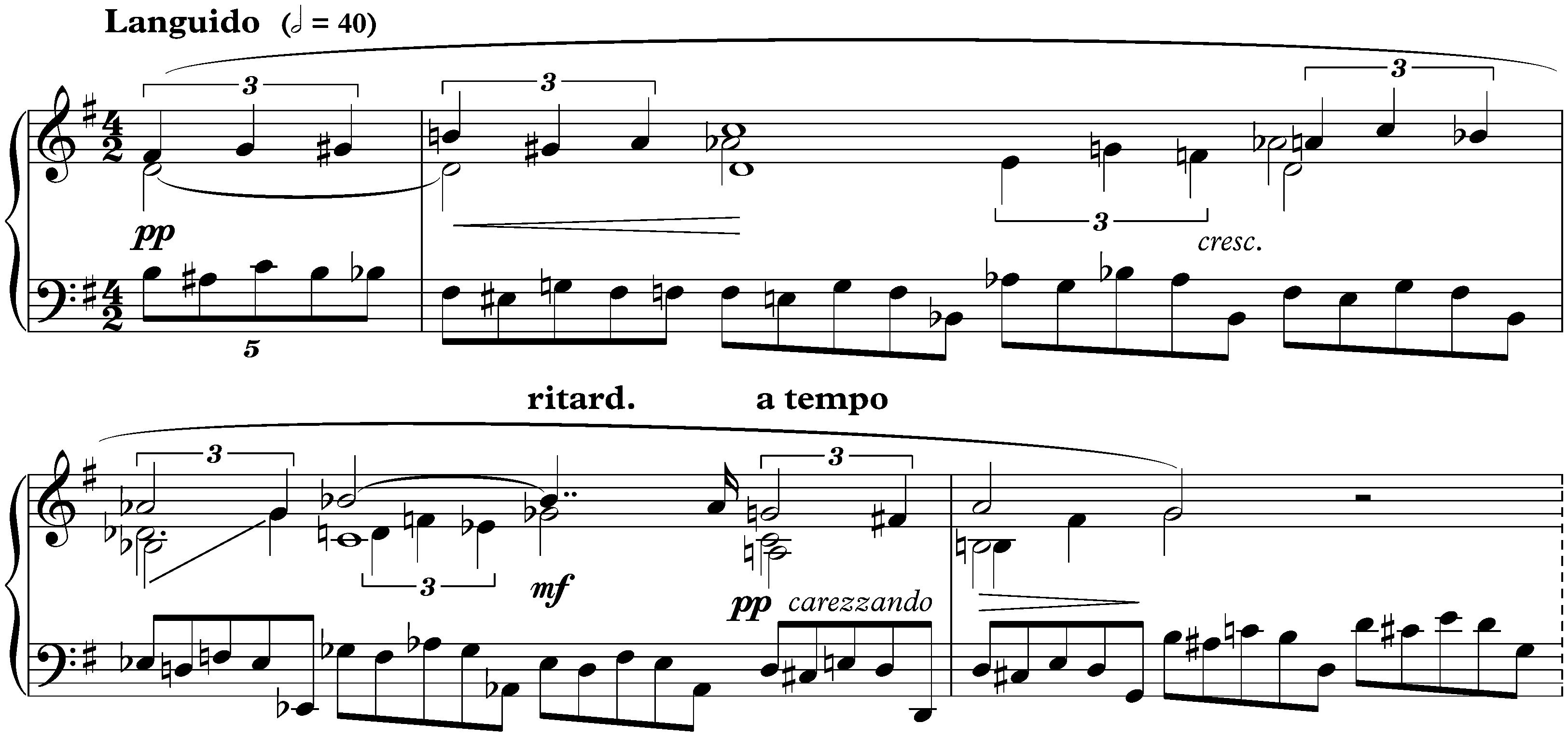 Quatre Préludes, op. 39; 3. G major