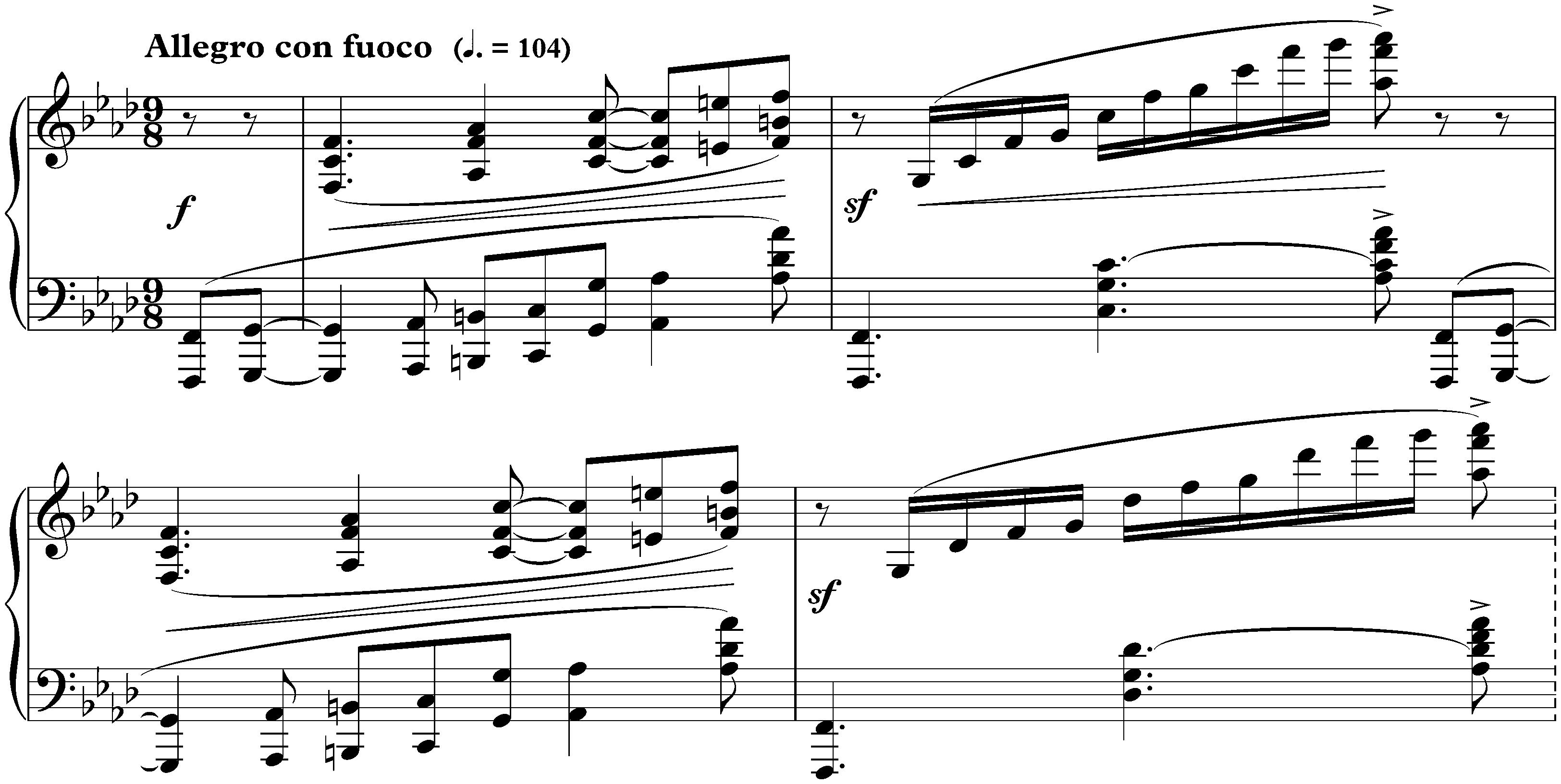 Sonata no. 1 in F minor, op. 6; 1. Allegro con fuoco