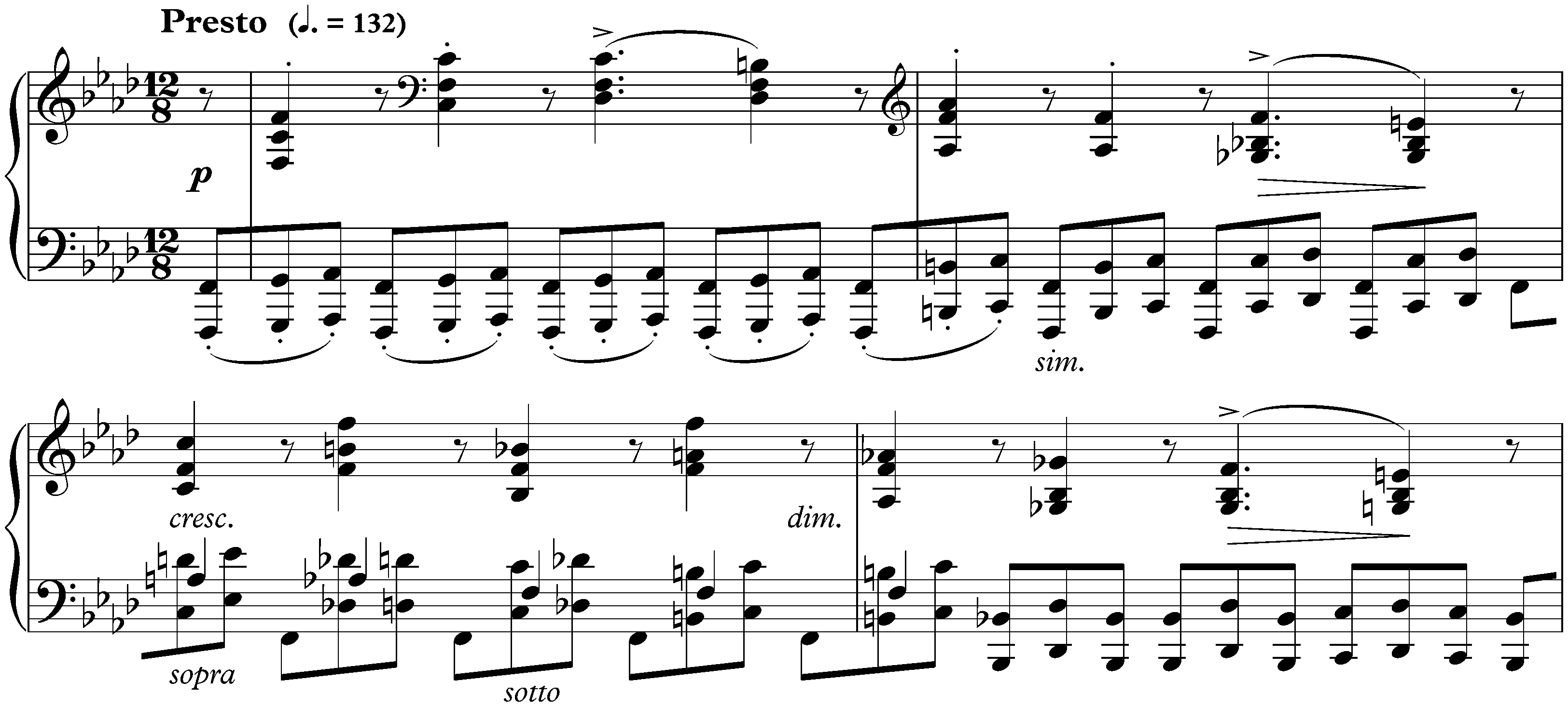 Sonata no. 1 in F minor, op. 6; 3. Presto