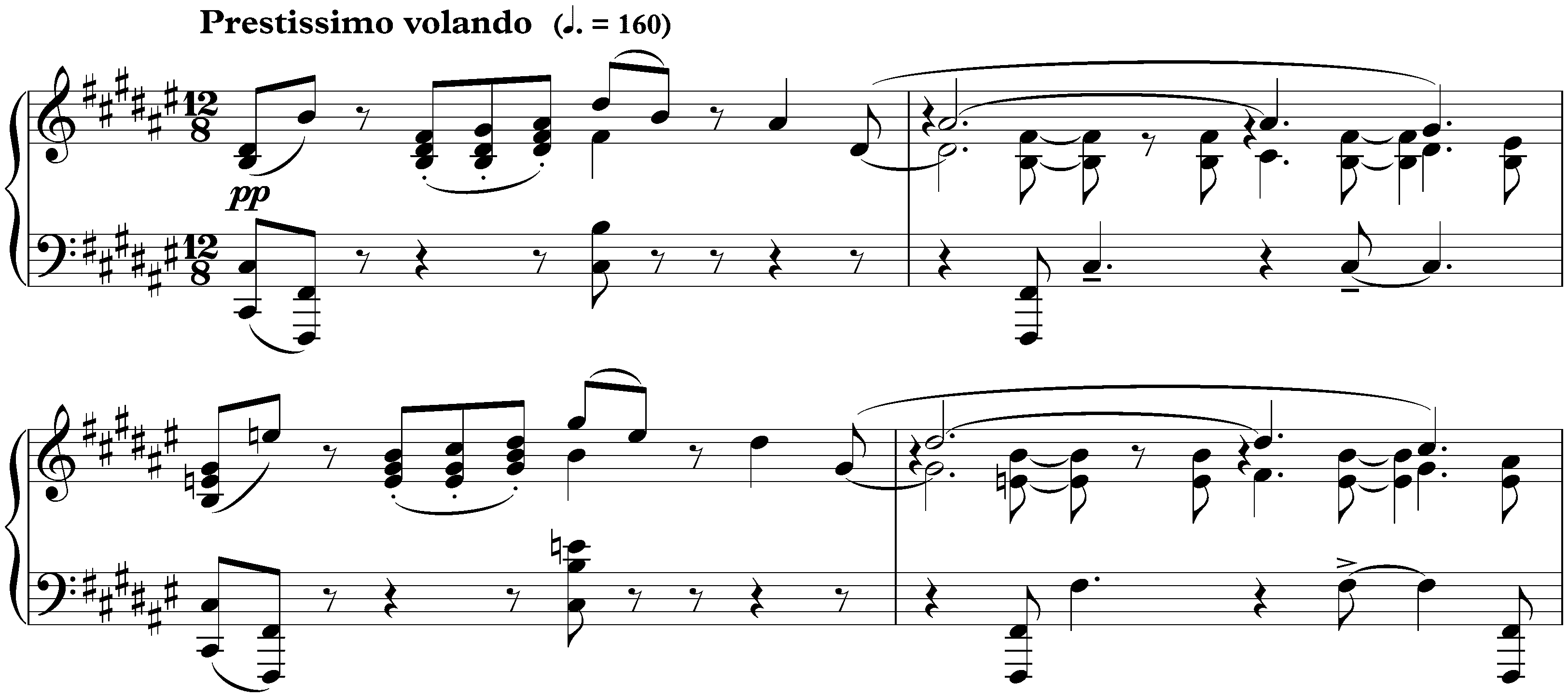 Sonata no. 4 in F-sharp major, op. 30; 2. Prestissimo volando