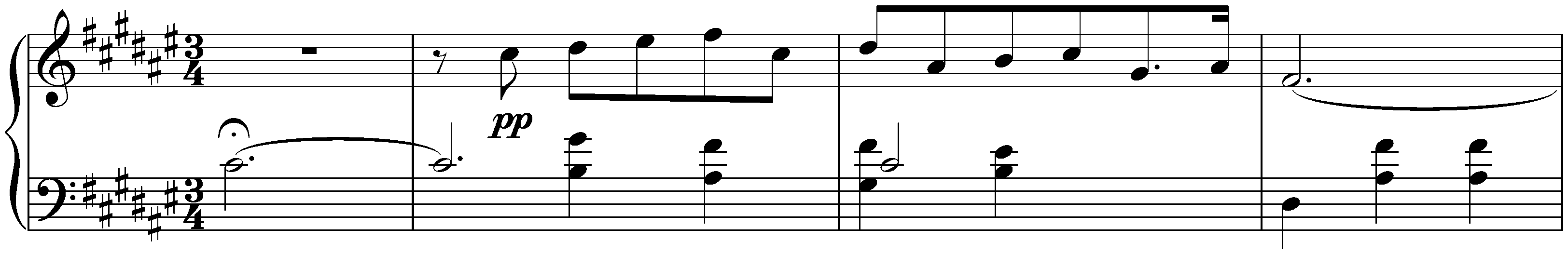 Unfinished works; 27. Pièce in F-sharp major, Anh. 37