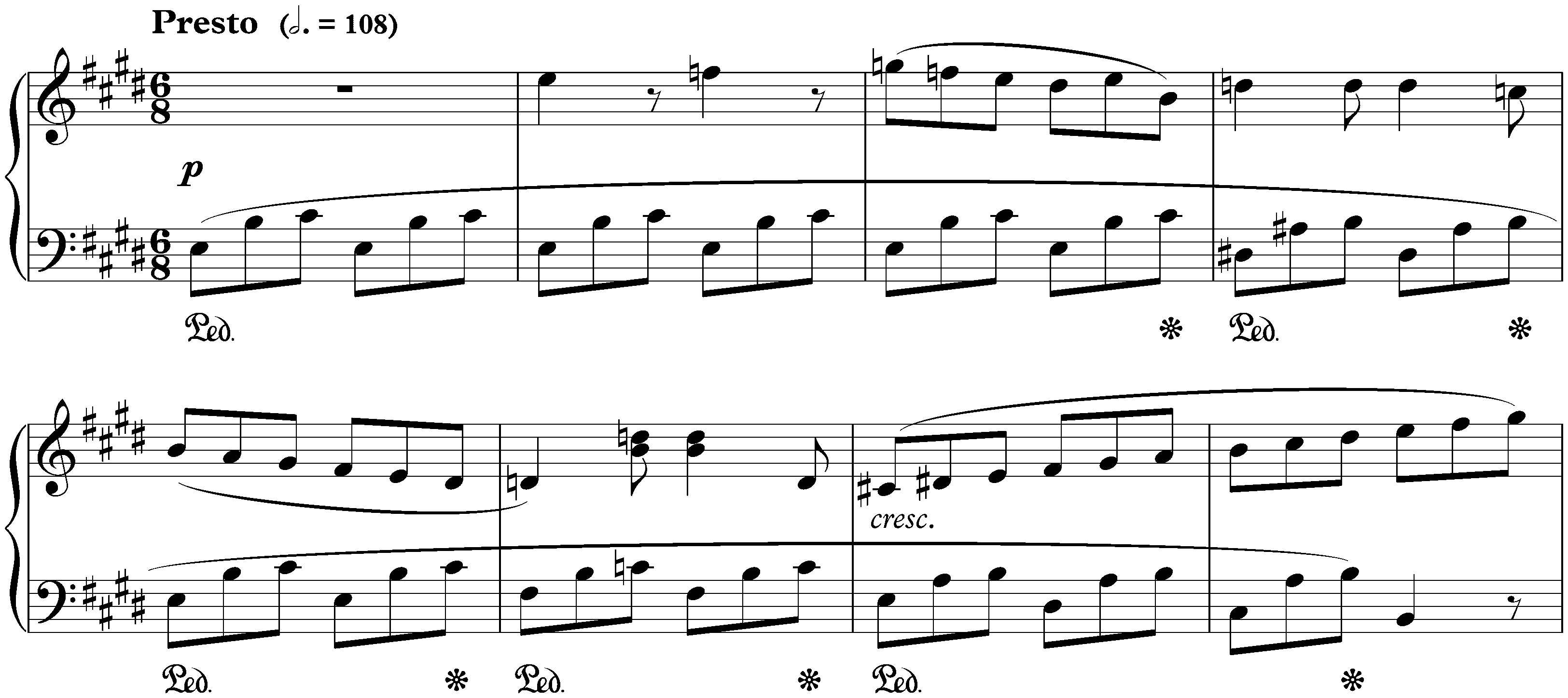 Twenty-four Preludes, op. 34; 9. E major