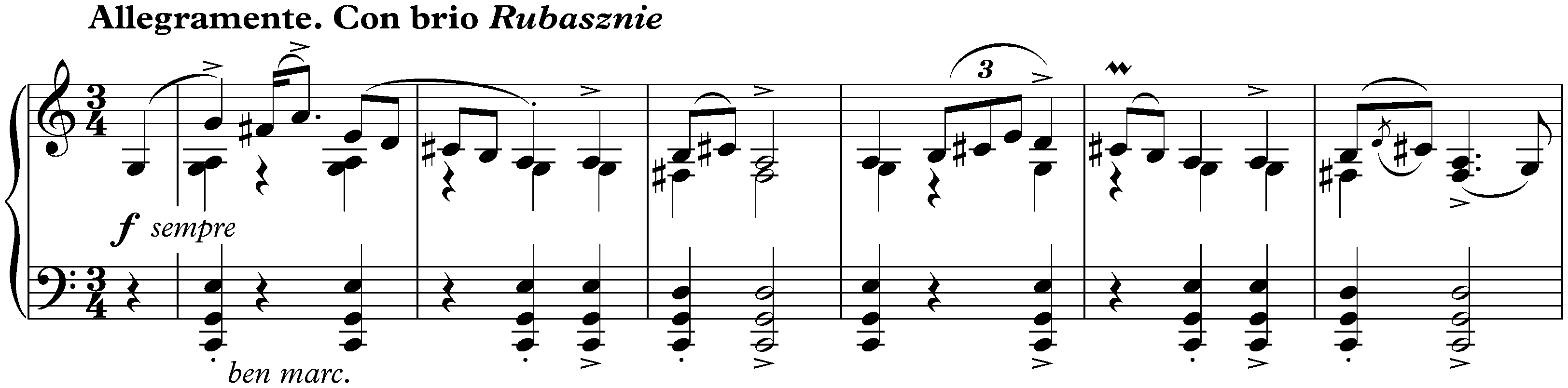 Twenty Mazurkas, op. 50; 20. Allegramente. Con brio