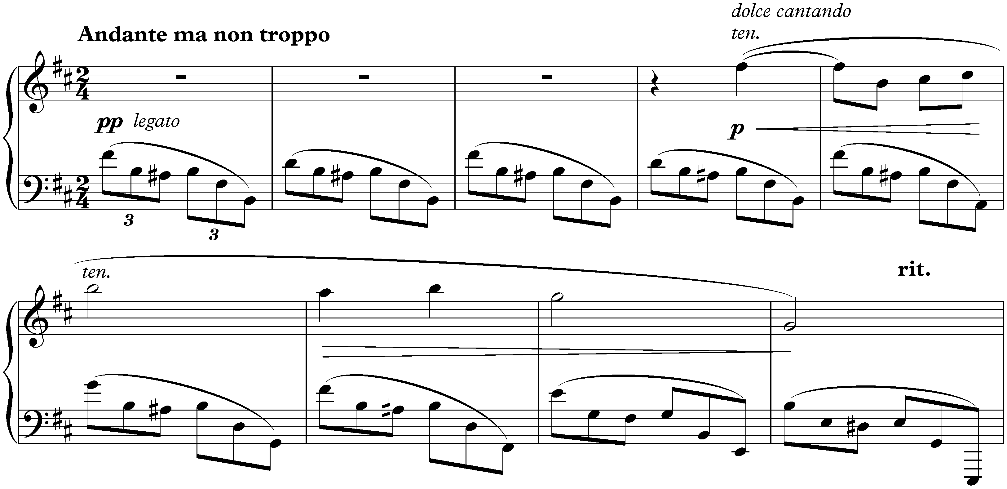 Nine Preludes, op. 1; 1. Andante ma non troppo