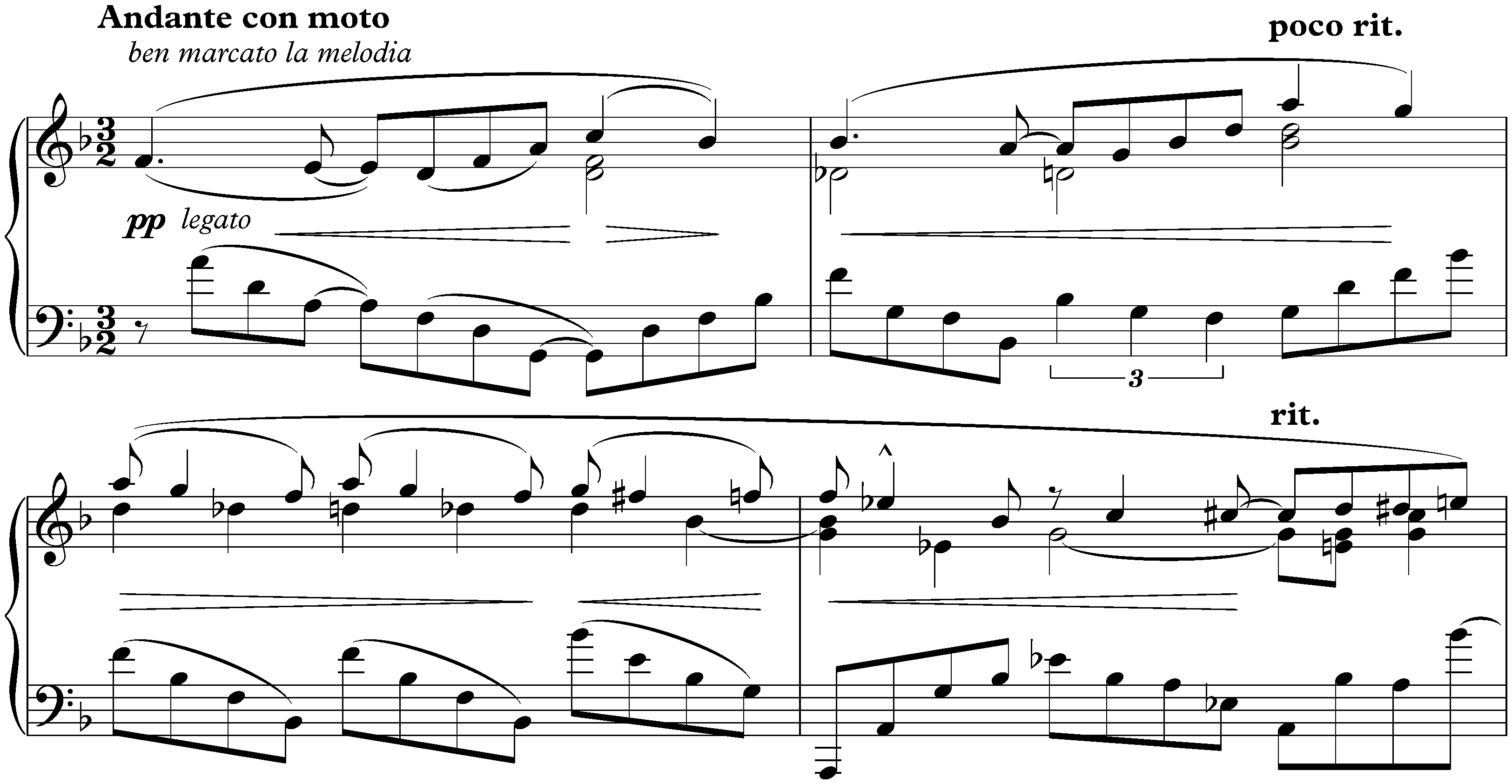 Nine Preludes, op. 1; 2. Andante con moto