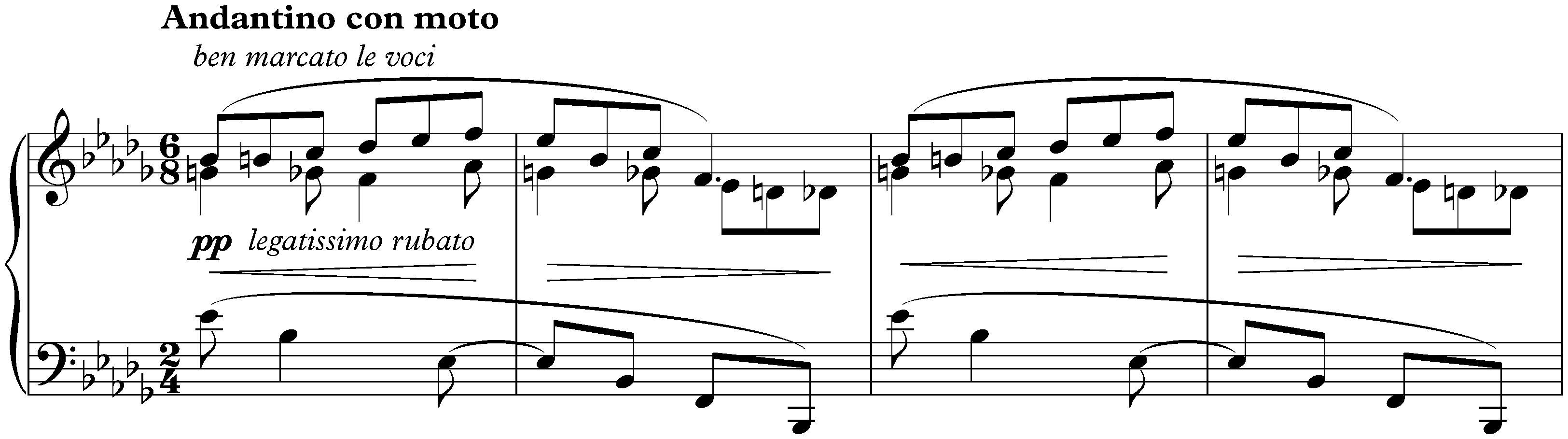 Nine Preludes, op. 1; 4. Andantino con moto