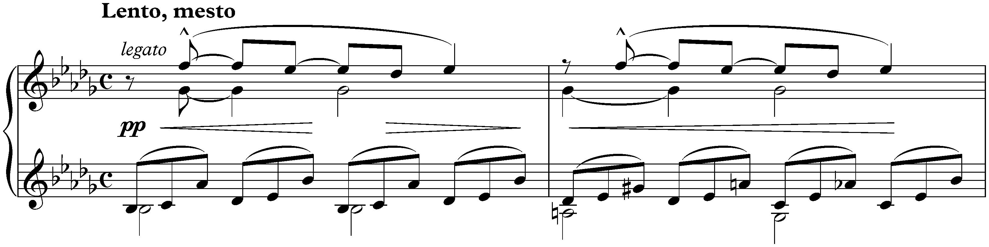 Nine Preludes, op. 1; 9. Lento, mesto