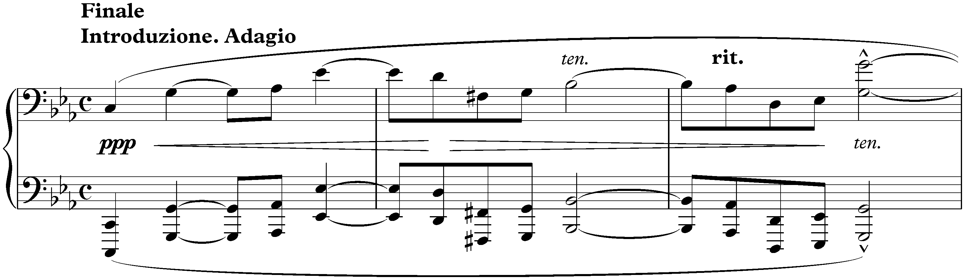 Sonata no. 1 in C minor, op. 8; 4. Finale: Introduzione: Adagio &ndash; Fuga a 3 voci: Allegro energico