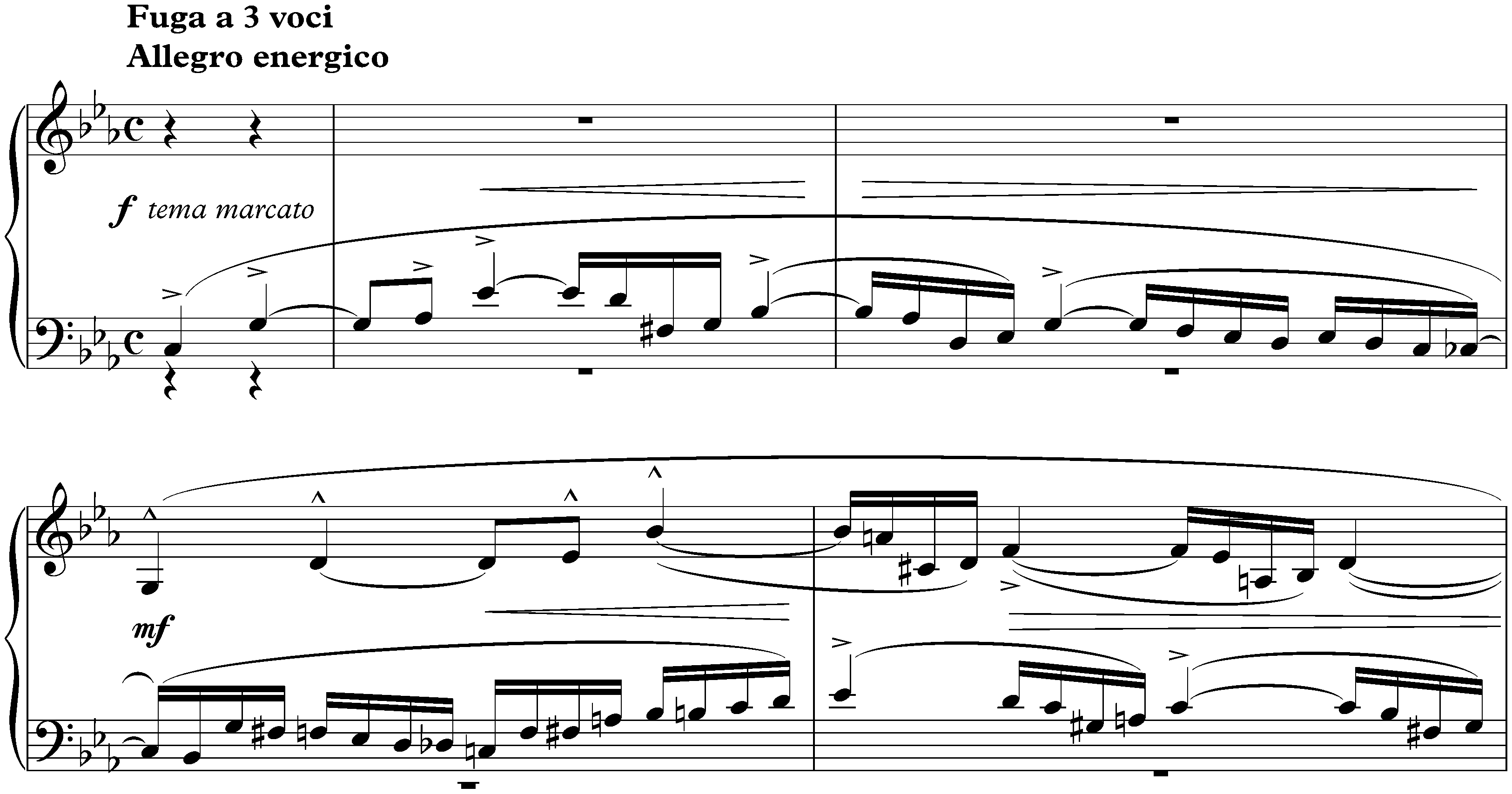 Sonata no. 1 in C minor, op. 8; 4. Finale: Introduzione: Adagio &ndash; Fuga a 3 voci: Allegro energico