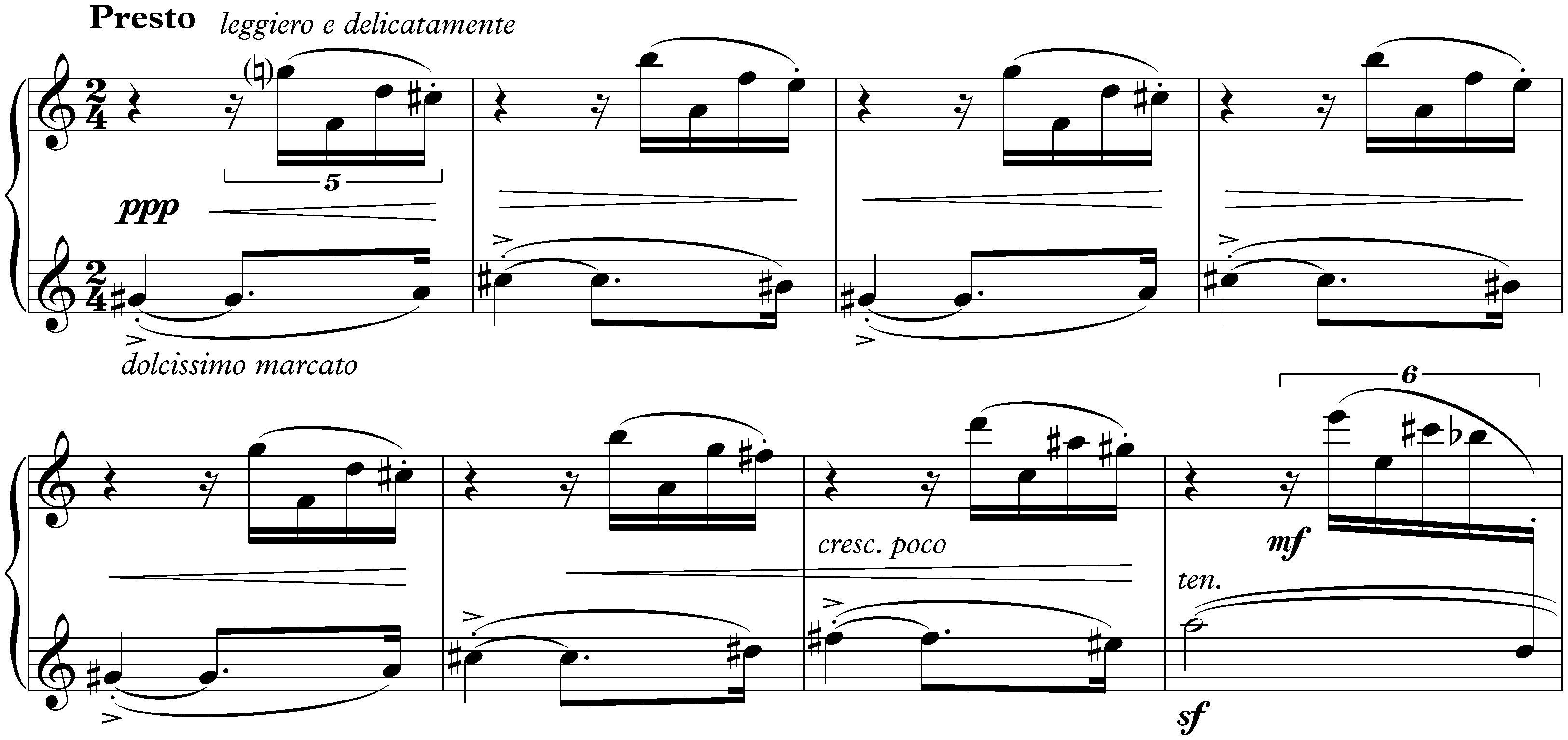 Sonata no. 3, op. 36; 1. Presto