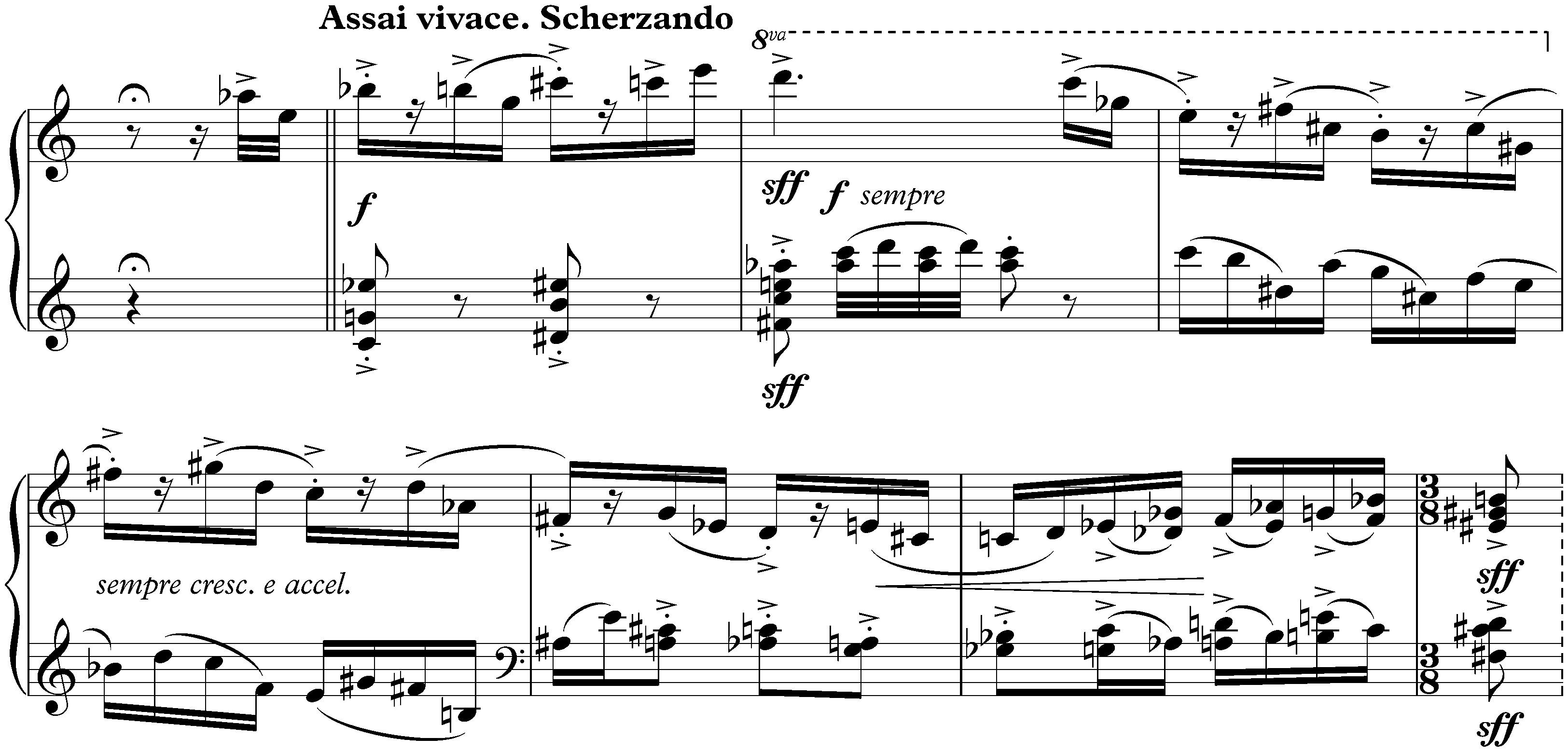 Sonata no. 3, op. 36; 3. Assai vivace. Scherzando