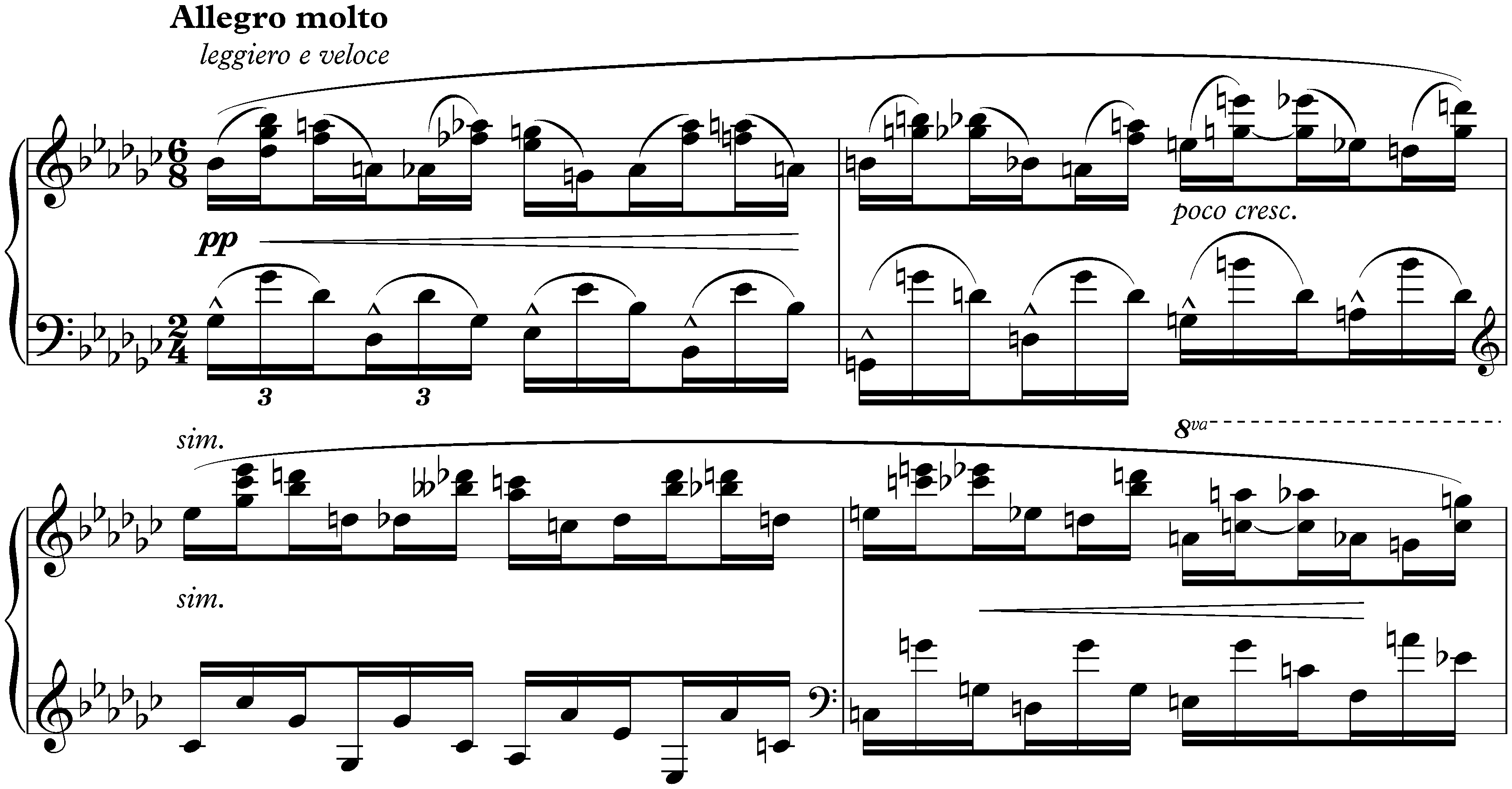 Four Studies, op. 4; 2. Allegro molto